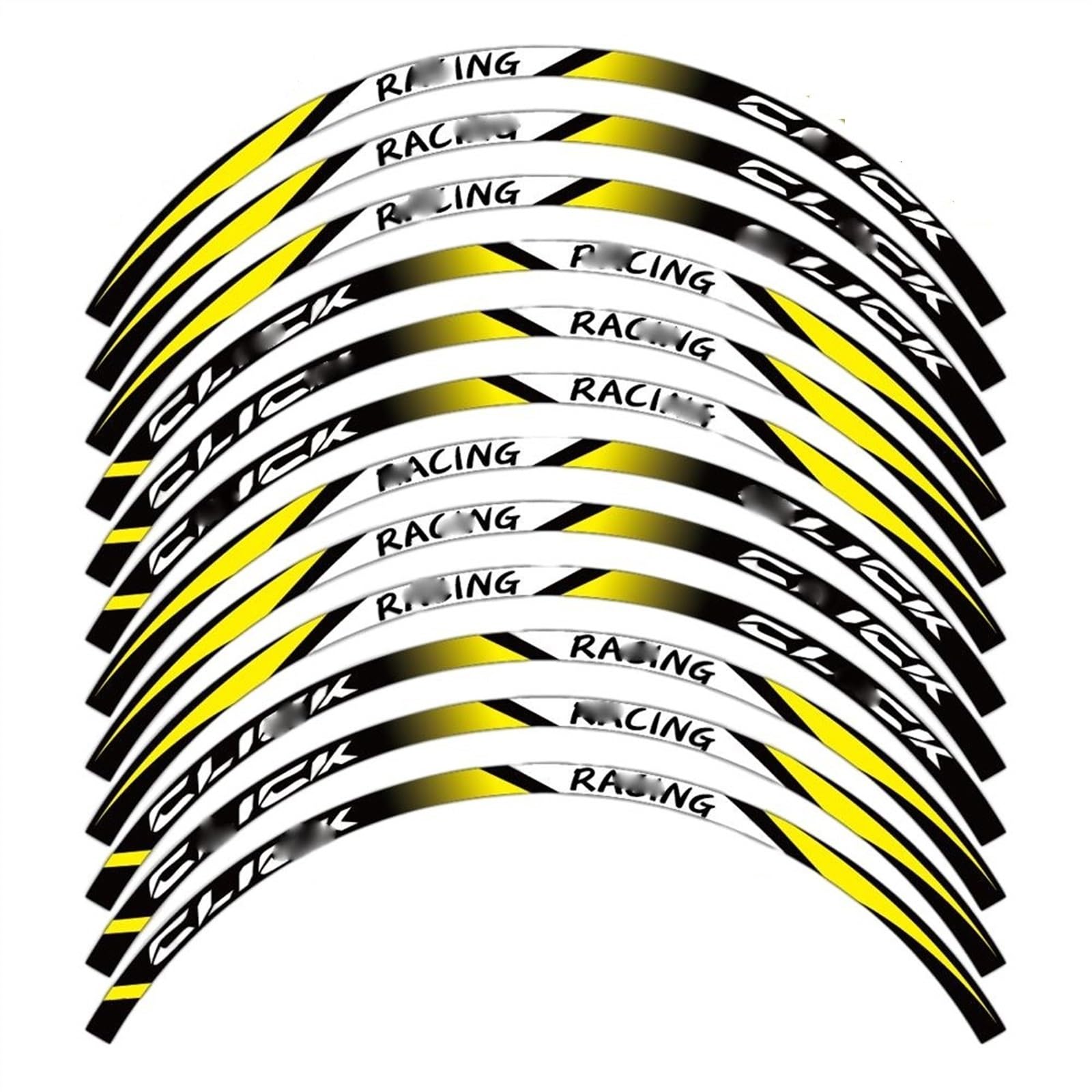 Applique Reflective Motorcycle Wheel Sticker Inside of Hub Decals Rim Stripe Tape for Click for 160 125i 125 150 150i(A1)