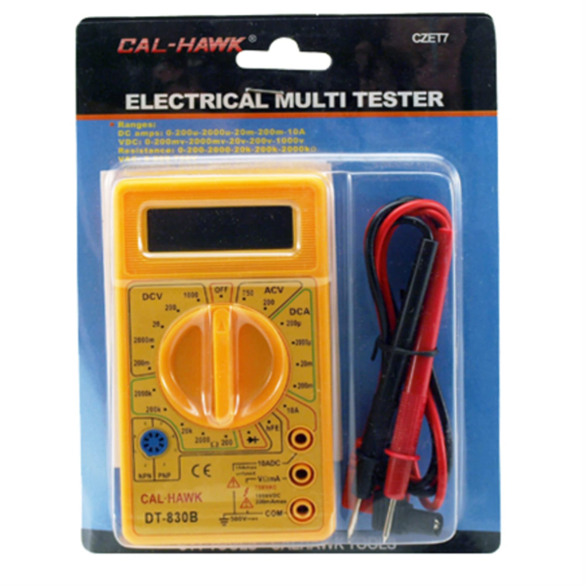 Cal Hawk Tools CZET7 Range Electric Multi Tester, 7"