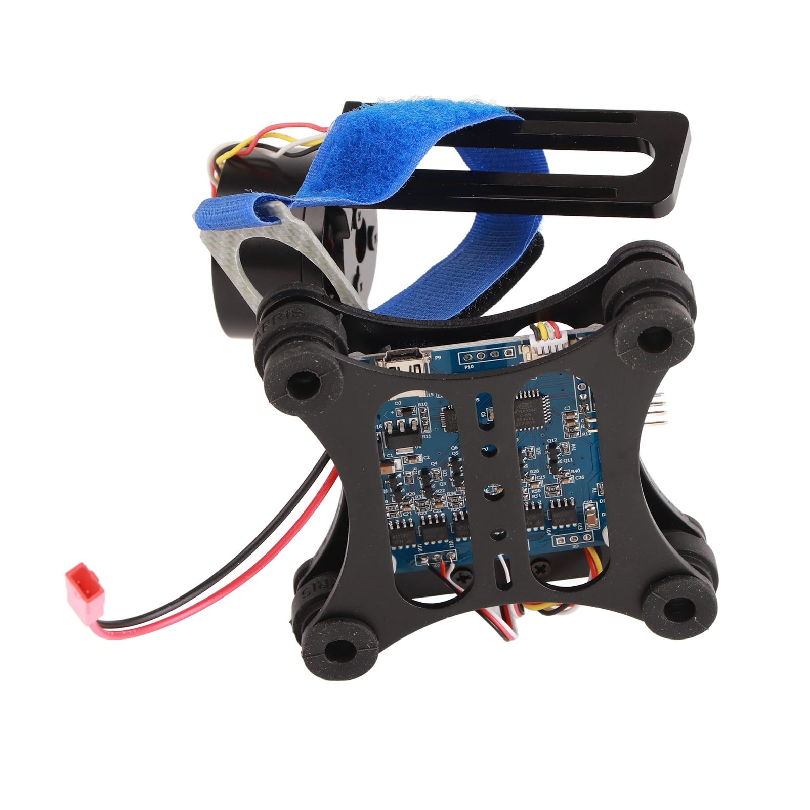 Jiawu Bezszczotkowa Płyta Gimbalowa BGC 2.2 do Części Drona z kamerą 3/3+/4, do Drona RC ze Stopu Aluminium CNC z obsługą Baterii 12V 3S, RTF Czarny (BLACK)