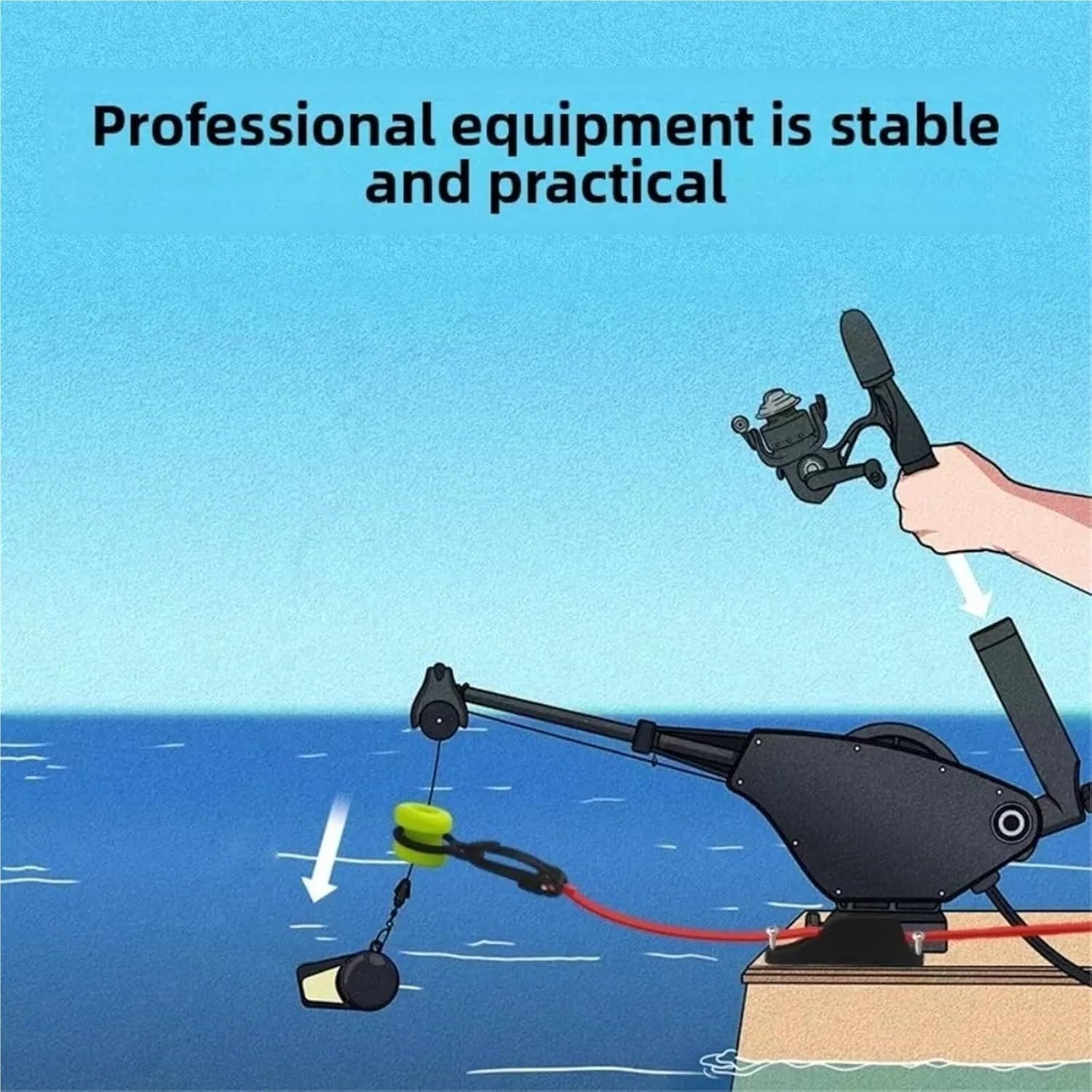 Fishing Downrigger Weight Snubber 2 Pcs Versatile Kit Downrigger Weight Retriever Easy Install Fairlead Cleat Fishing Rig Tool with Snap Boat