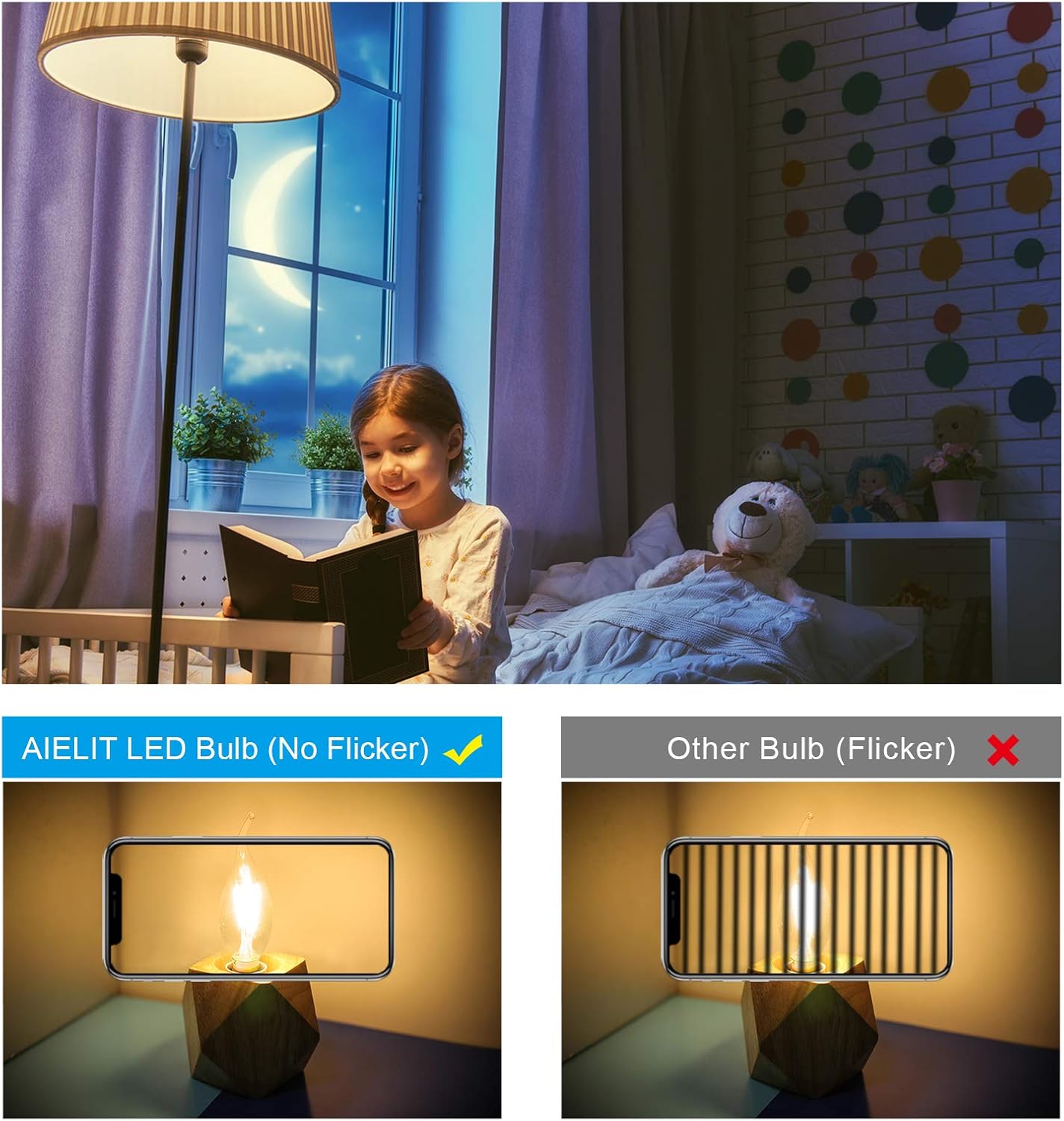 Exclusive Discount 90% Price AIELIT E26 Chandelier LED Light Bulbs 60 Watt Equivalent, Warm White 2700K, Dimmable (0-100%), 6W Vintage LED Candelabra Bulb for Apartment Bedoom Kitchen Table Floor Lamps Sputnik Lights, 8-Pack