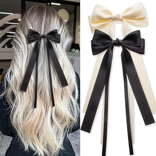 Hair Bows 2 PCS, Ribbon Bow for Women - Hair
