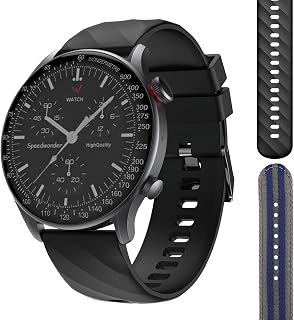 W Anthrazitfarbene Sport-Smartwatch – 1,39-Zoll-IPS-Display | 37 Sportmodi | Bluetooth-Anrufe | Umfassende Gesundheitsüberwachung
