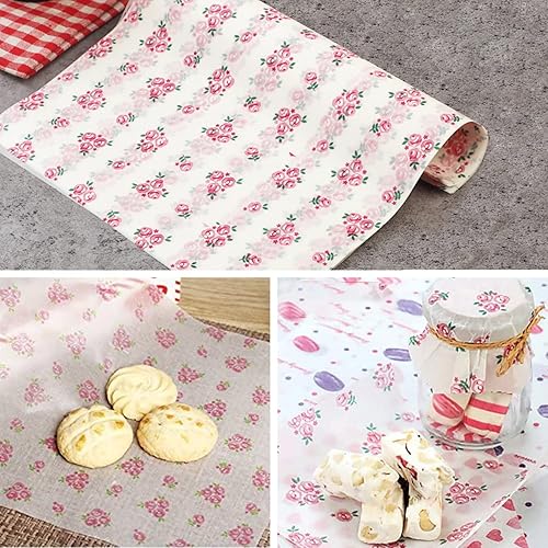 Miniatura 6 de 150 hojas de papel encerado de San Valentín  Papel de envoltura de sándwich de papel de envoltura de papel de papel de envoltura de alimentos de