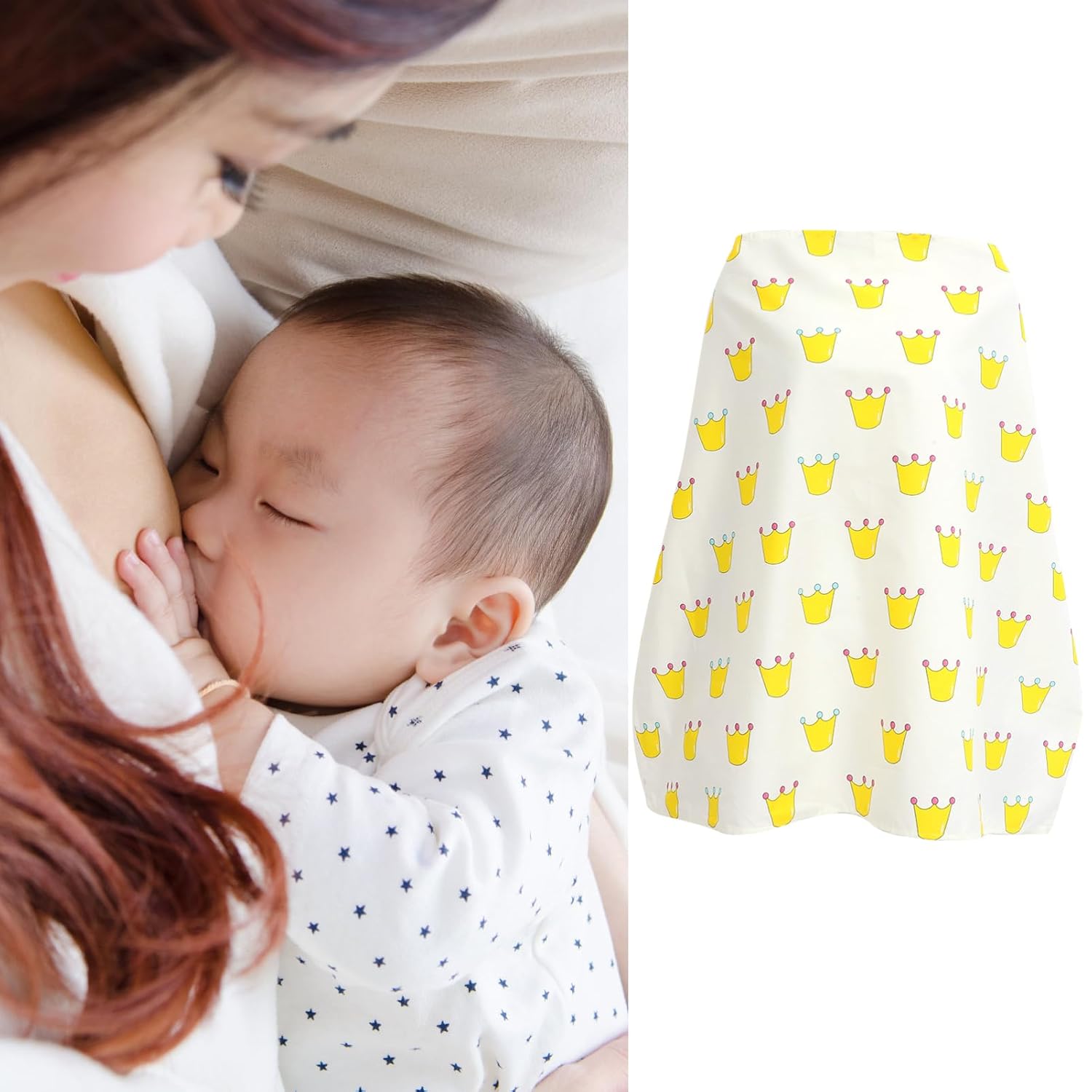 Cotton Striped Nursing Cover Breathable Breastfeeding Scarf for Outdoor Use Versatile Stroller Cover for Moms The