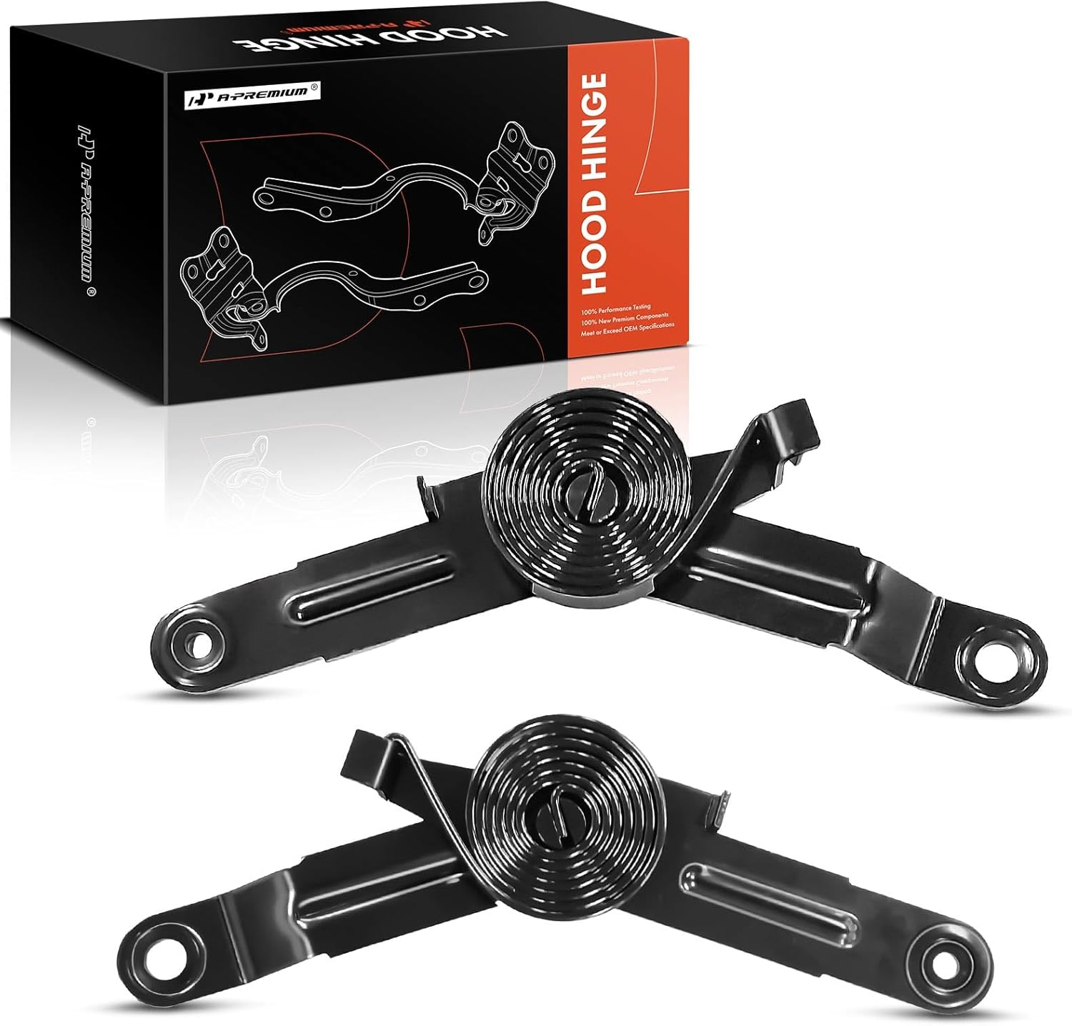 A-Premium Front Hood Hinges Compatible with Chevrolet Chevy Tahoe, Blazer, C1500, C2500, C3500, K1500/K2500 Suburban & GMC Yukon, C1500/C2500 Suburban, K1500, K2500, K3500 & Cadillac Escalade