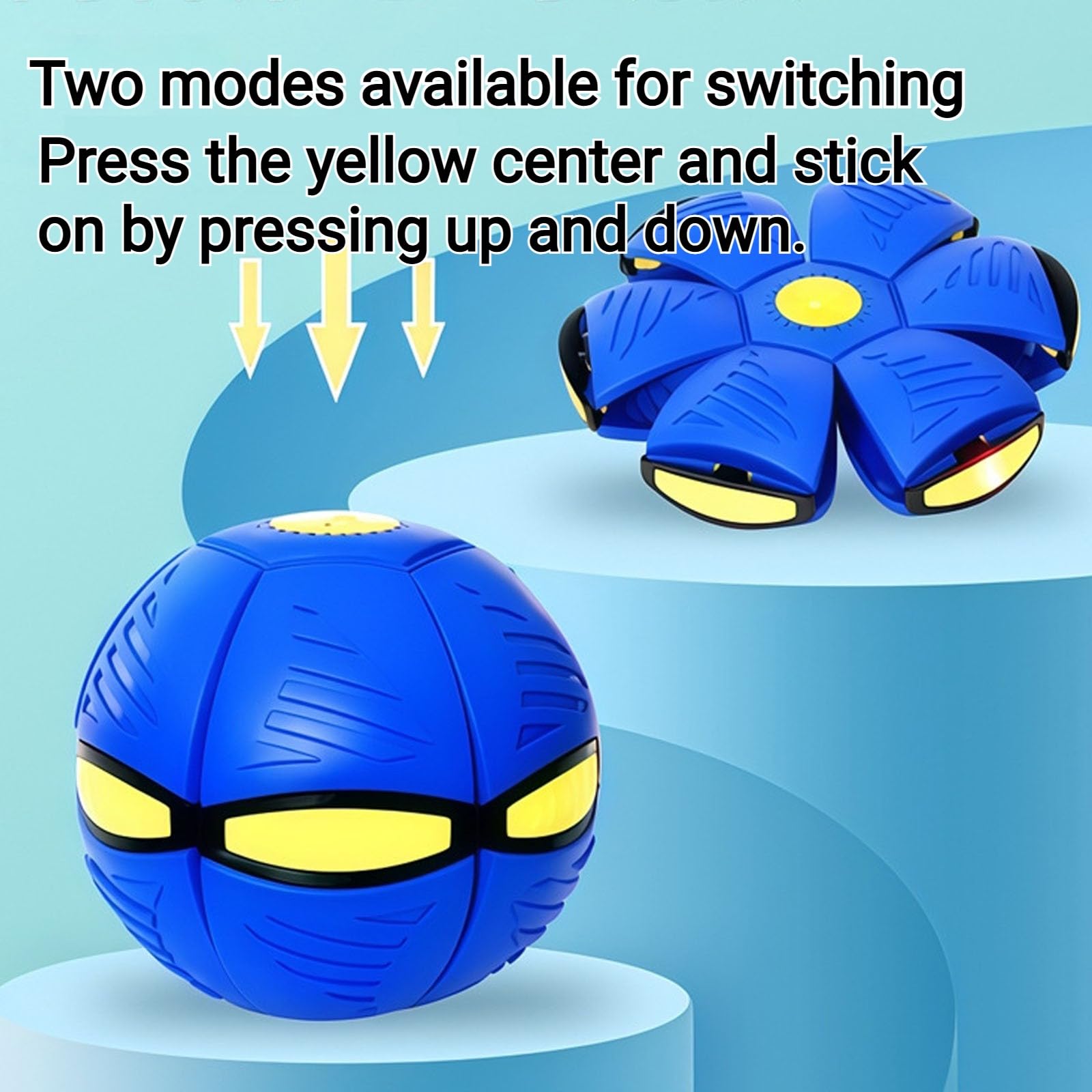 Générique Balle rebondissante Magique à 6 lumières pour Enfants – Soucoupe Volante Transformable pour Jeu en Famille et Chien – Jouet interactif et éducatif pour développement Moteur