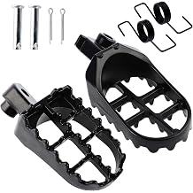 PW50 PW80 Foot Pegs Rest Footpegs Compatible with Yamaha PW 50 80 BW80 1981-2015 DT50 RT100 RT180 T225S TT225T TTR110 TTR50E TTR90 TW200 WR200 WR250 WR500 XT225 XT250 XT350 XT600 YZ125 Black