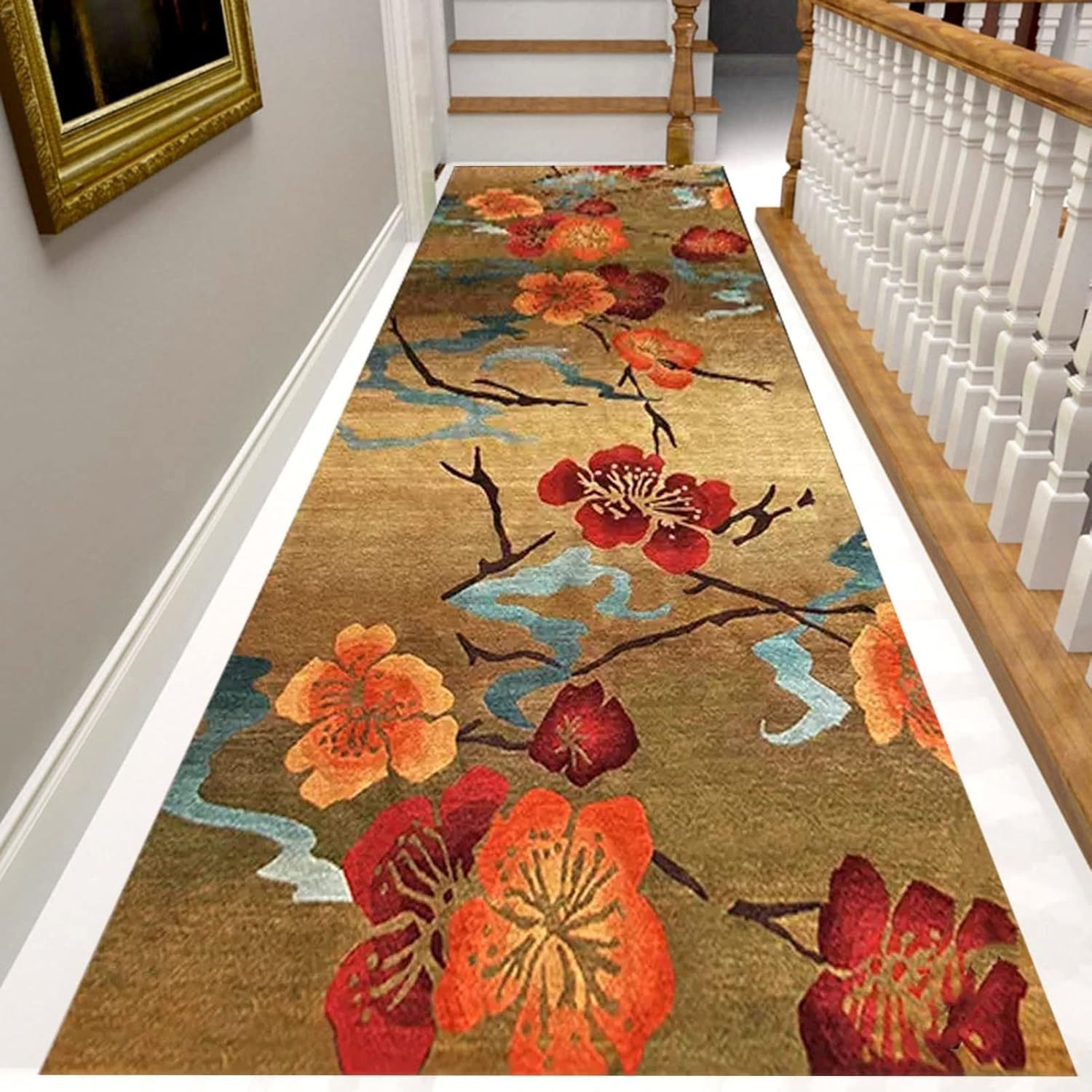 Alfombra antideslizante para el hogar lavable a máquina de estilo chino 70x100cm