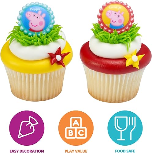 Vista 9 de DecoPac Peppa Pig en un Columpio Set para decorar pasteles con glaseado