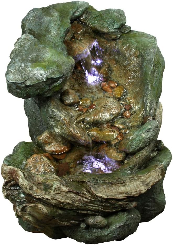Tall Rock Polyresin Fountain