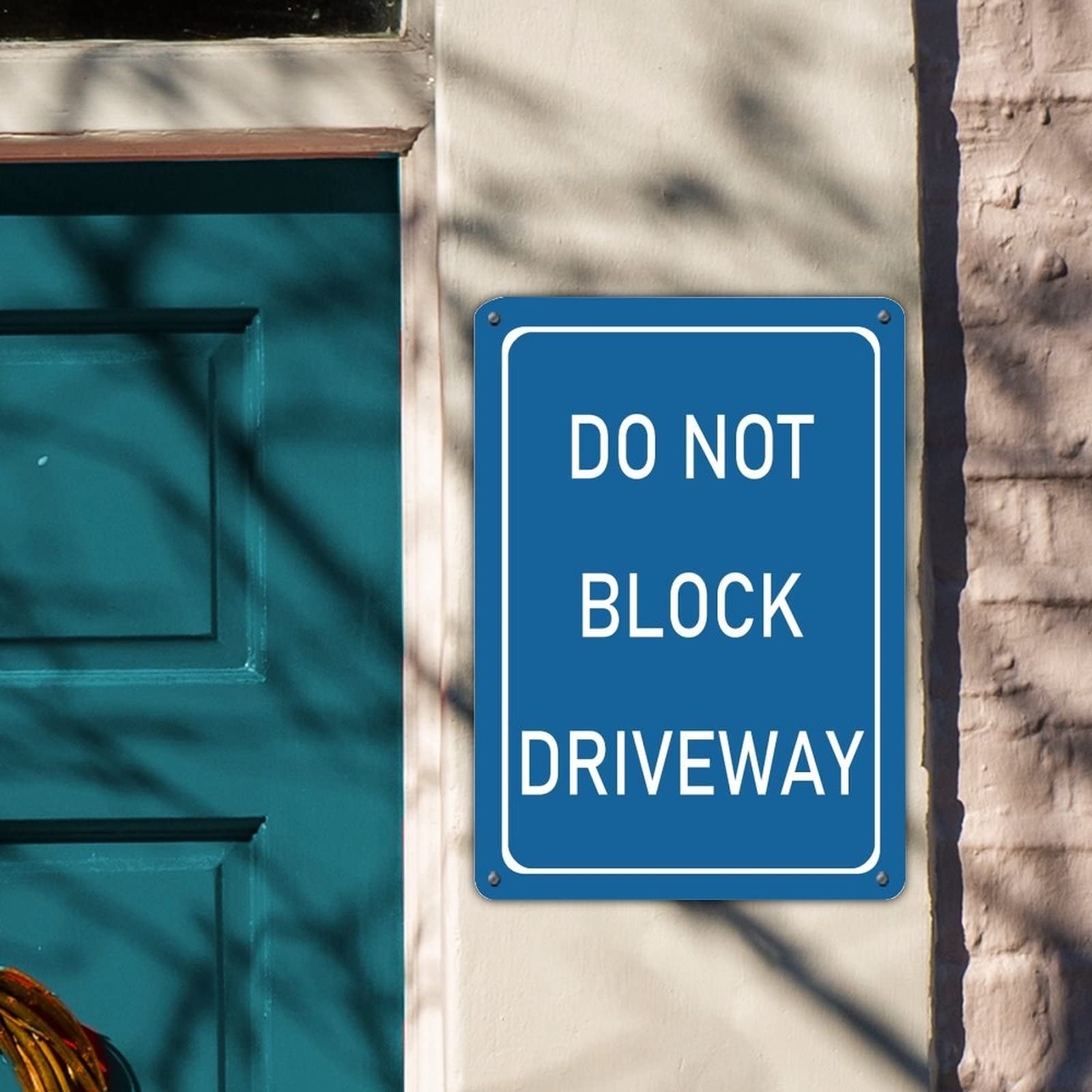 Cartello decorativo con scritta Please Do Not Block The Driveway, con scritta Thank You, senza parcheggio in latta, accessori per bar e decorazioni da giardino (dimensioni: 30 x 40 cm