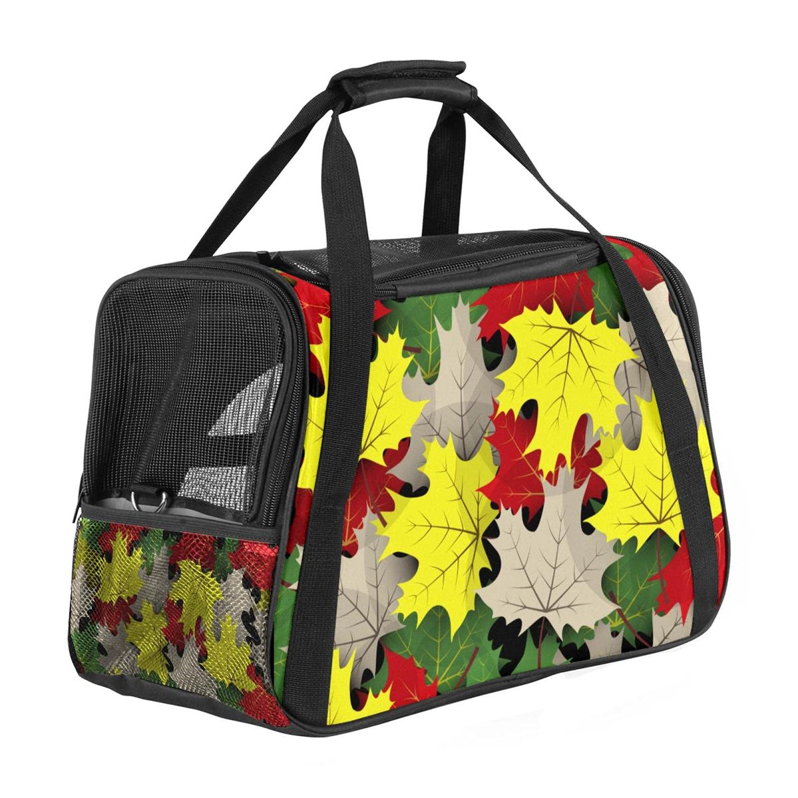 Sac de transport pour chat et chien cabine avion motif érable vintage