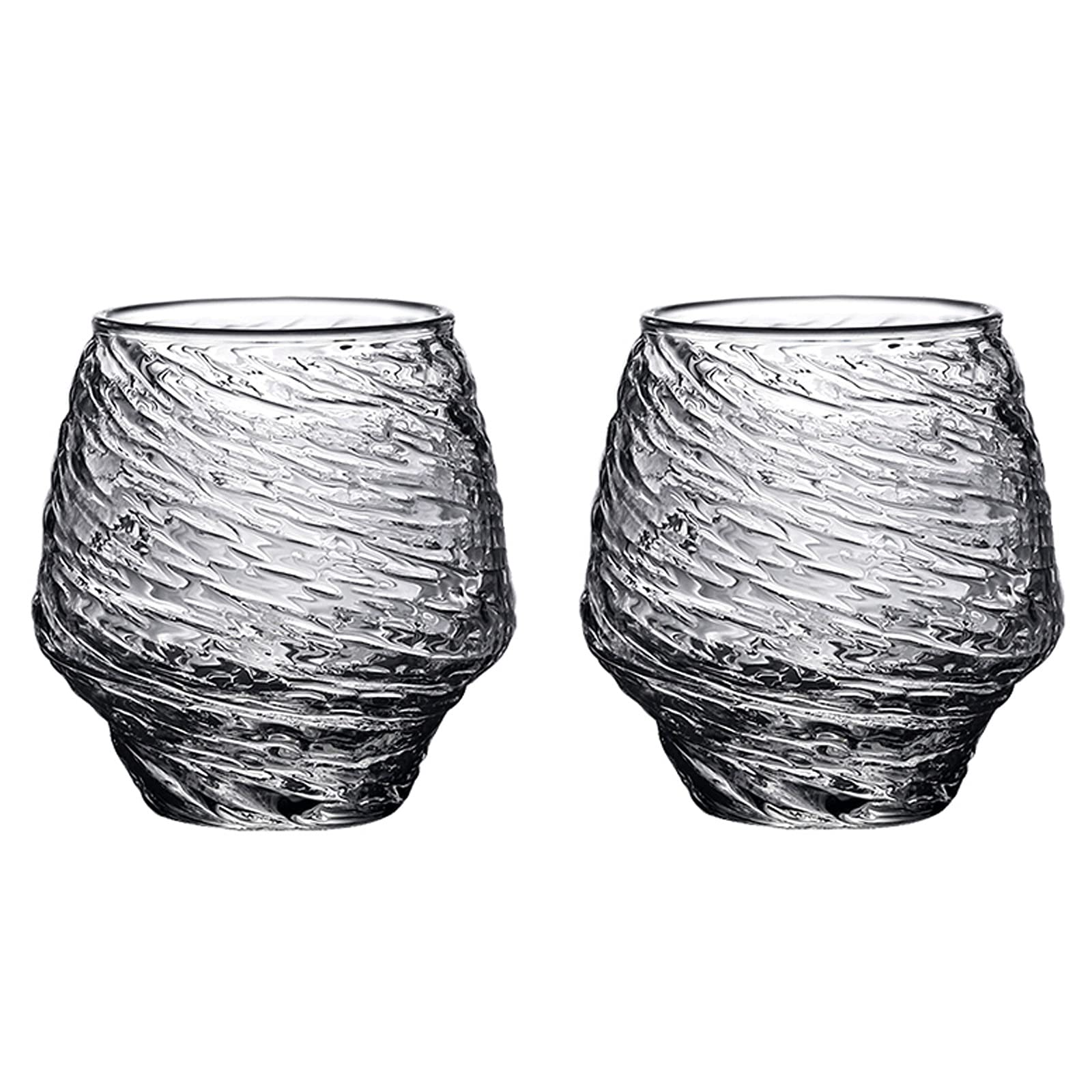 Drinking Glasses Hammered Glass 2-Piece Set (13 Ounces and 18.6 Ounces Optional) Lead-Free Whiskey Glass Household Glacier Beer Mug Glassware Set Water Glasses Bar Glass (Color : A)