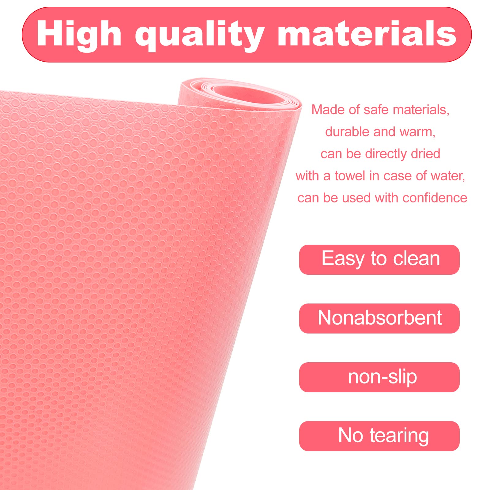 Reptilien-Tankmatte Wasserdicht & Rutschfest – 200x45 Cm, Rosa/grün, Für Bartagamen, Geckos, Schildkröten, Beliebig Zuschneidbar