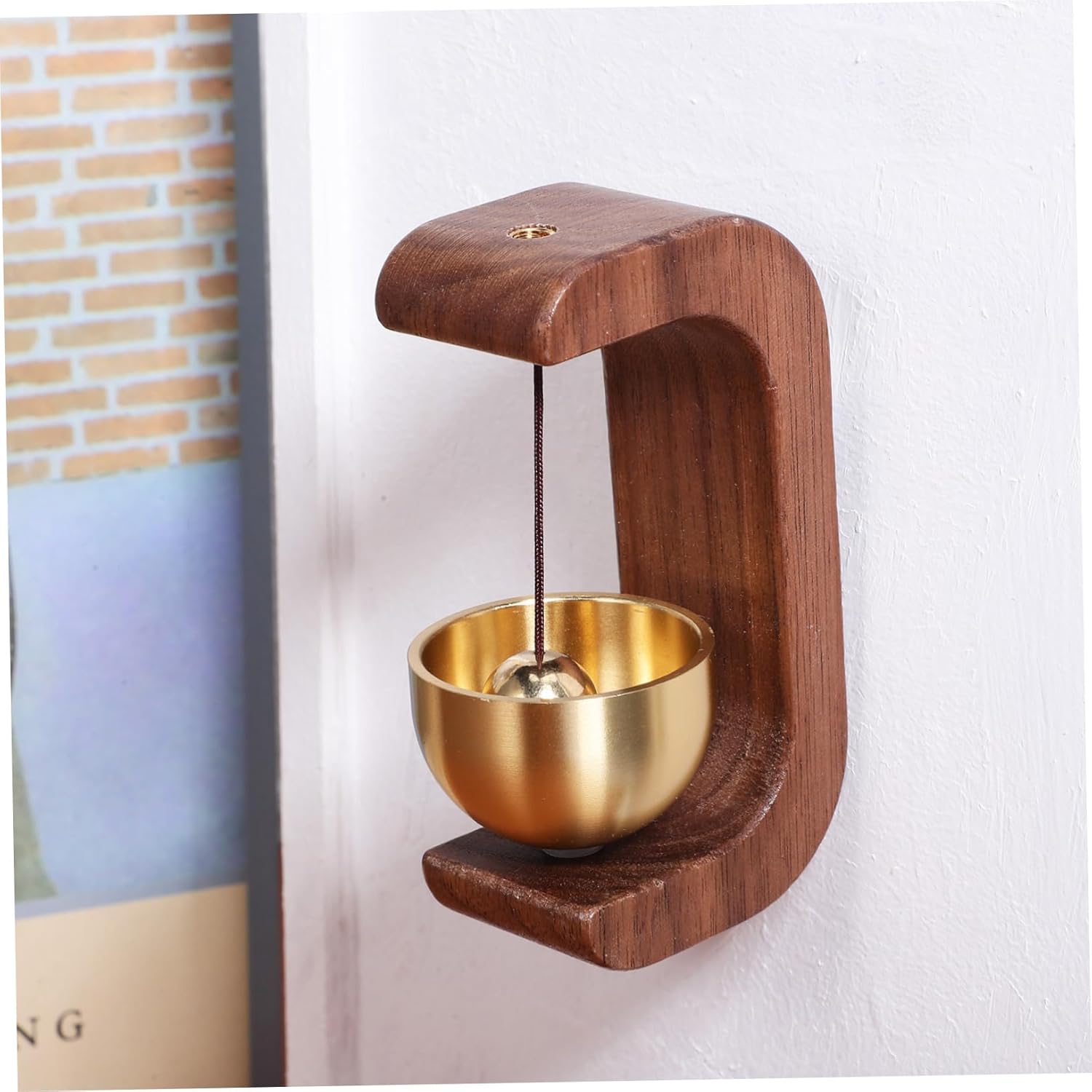 jojofuny 5pcs Wooden Chime Door Bell Shopkeeper Door Opening Bell Easy Apply Mechanism for Decor