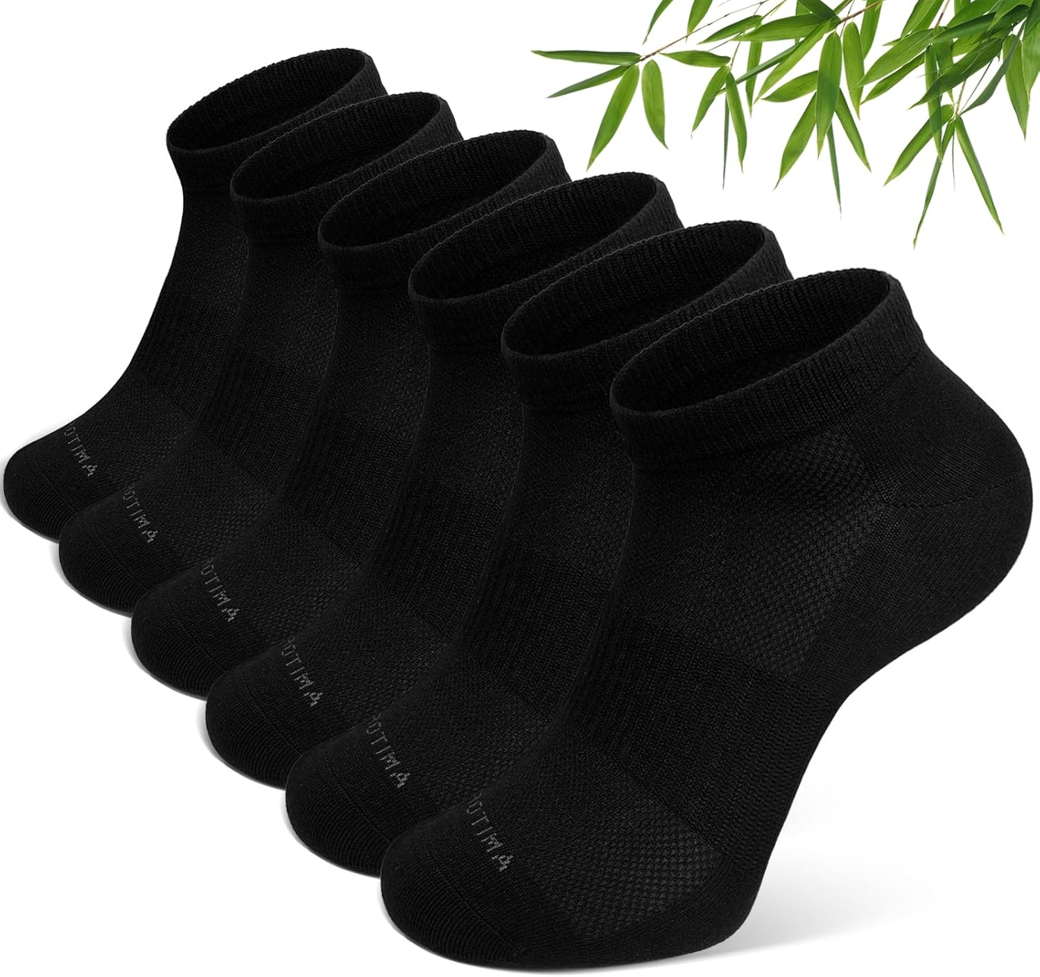 CaiDieNu Bamboo Viscose Ankle Socks: No Show Low Cut Socks for Men Women Thin Athletic Sports Running Breathable 6 Pairs