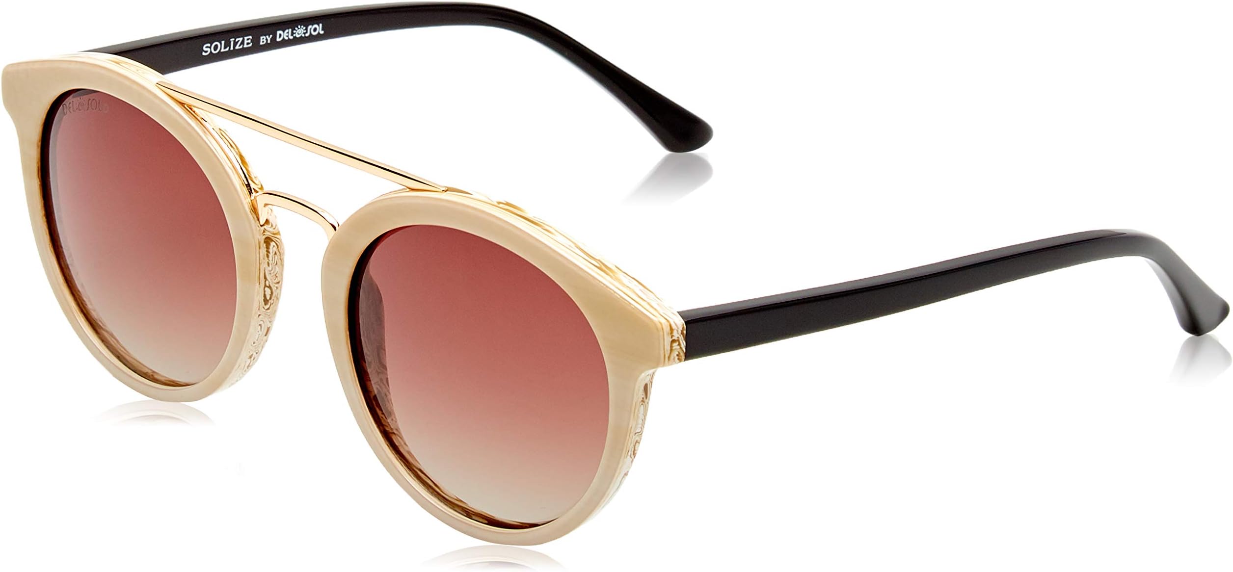 Del SolDel Sol Solize Top of the World - Changes Color from Ivory to Purple for Unisex - Polarized Pro Lens, 100% UVA/UVB Protection - 1 Pc Sunglasses