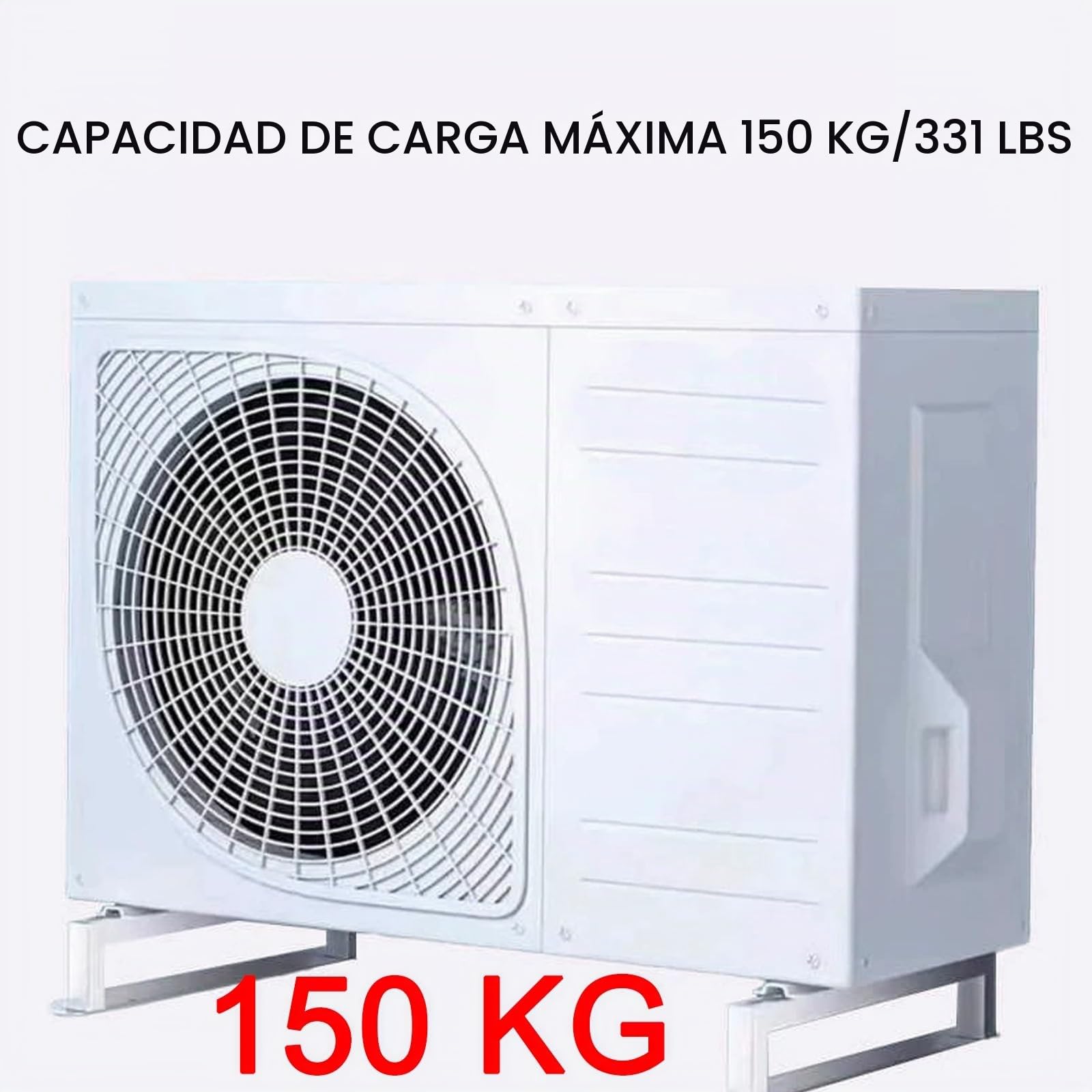 Soportes de Aire Acondicionado, Soporte de Suelo Resistente, para Aires Acondicionados con Bomba de Calor, Acero Inoxidable, Carga Máxima 150 KG(48x10x4.3 cm)