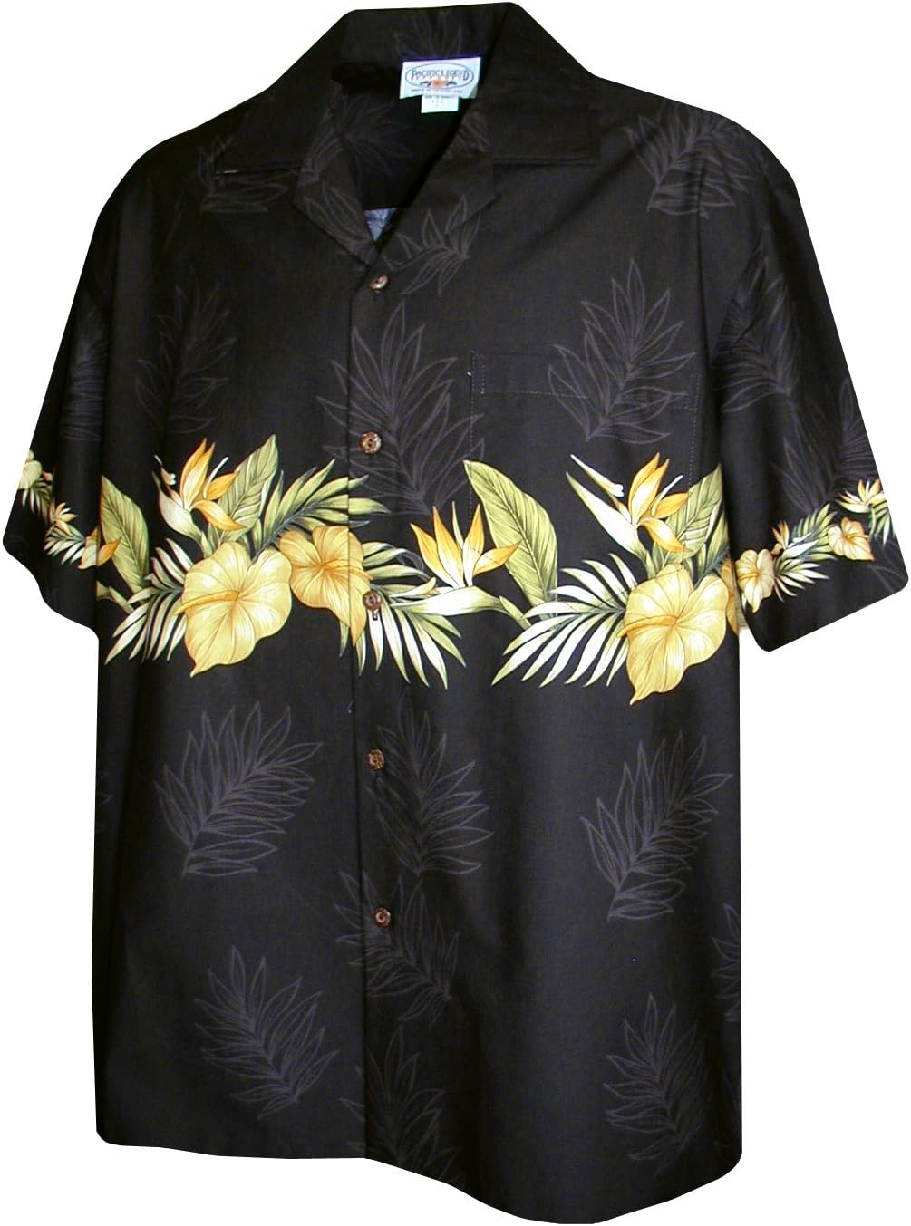 Pacific Legend Mens Anthurium Bird of Paradise Shirt