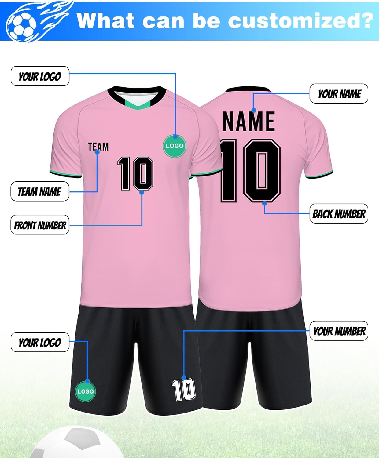 Custom Soccer Jersey Personalized Team Name Number Sports Shirt Customize Futbol Logo Jerseys for Kids Men Boys Youth - Image 4