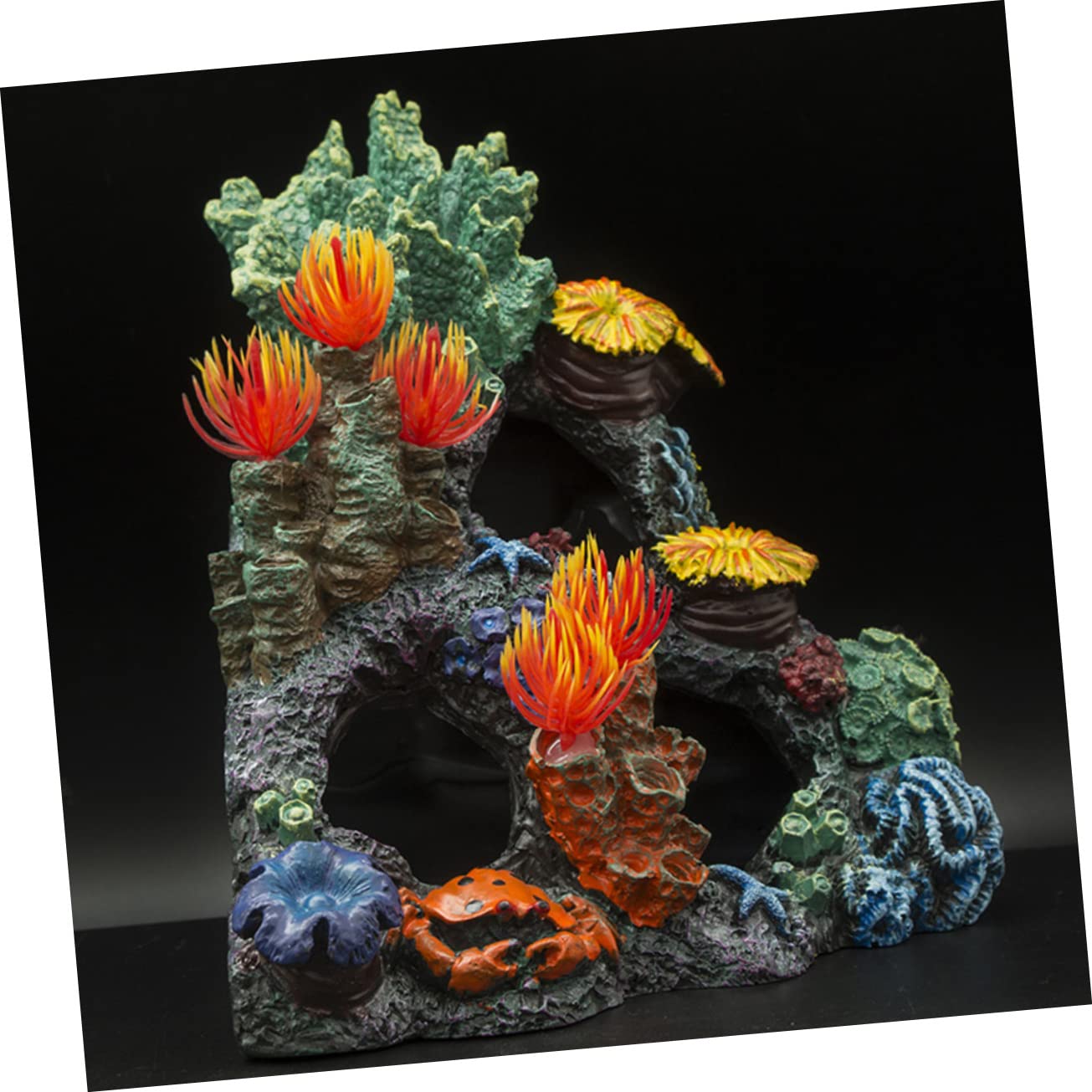 Abaodam Ornement de Paysage Aquarium en Résine Corail Artificiel pour Poissons et Crustacés Cachette Décorative Couleur Aléatoire