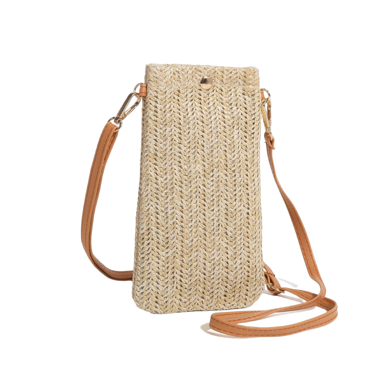 Siyecioa Bolso Bandolera Pequeña, Bolso Movil Mujer, Bolsa de Bandolera de Paja Bolso de Mano de Tejido Bolsa de Hombro de La Paja Del Verano de Las Mujeres de l a Armadura Crossbody
