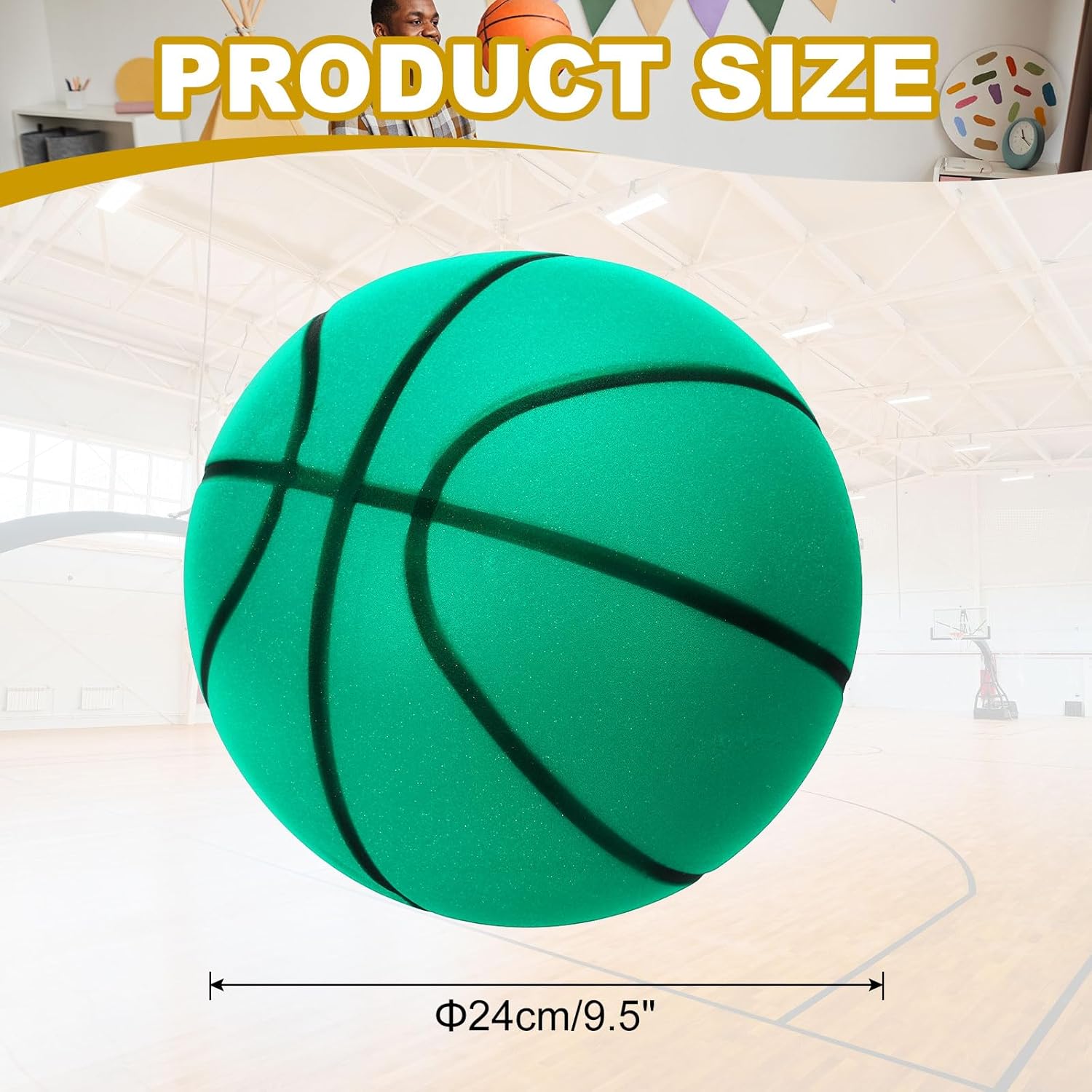 PATIKIL Silent Basketball, No Noise High-Density Foam Dribbling Indoor Basketball with Net Bag for Quiet Dribbling and Indoor Sport
