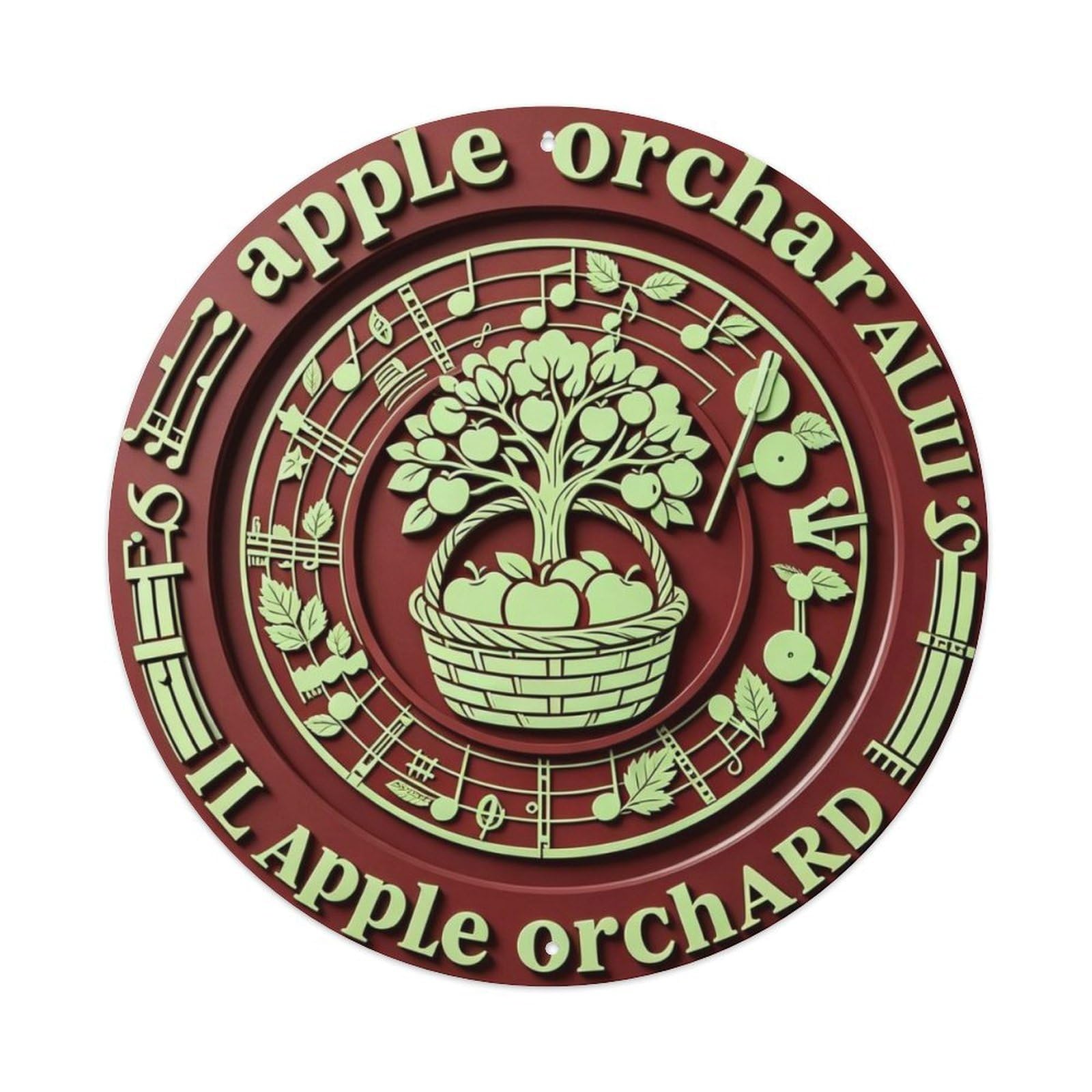 Apple Orchard Metal Tin Sign Plaque