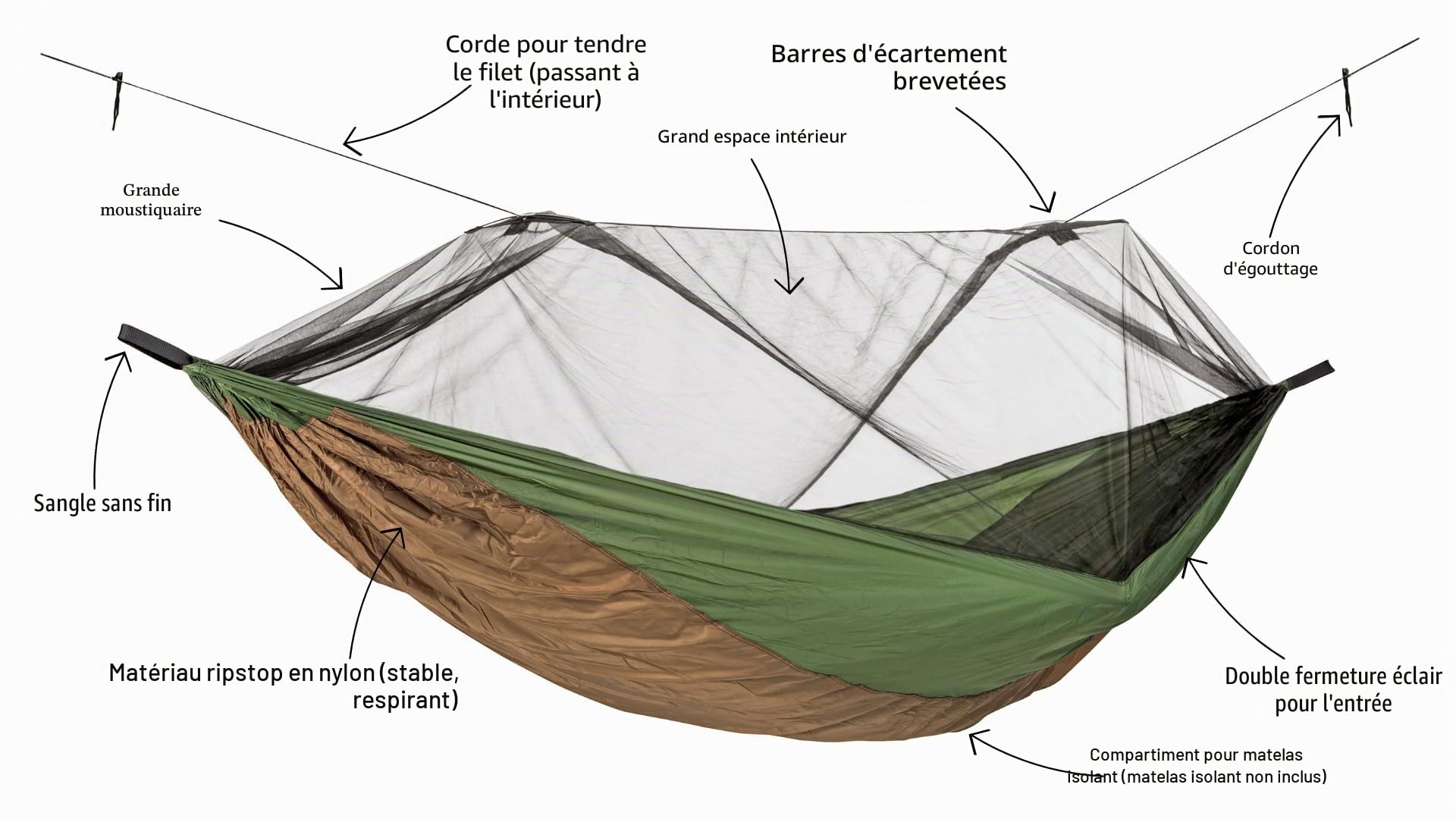 AMAZONAS Hamac avec moustiquaire Adventure Thermo