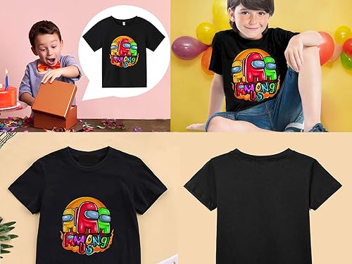 Miniatura 6 de Camisa de juego para niños, camisas de cuello redondo para niños, camiseta de manga corta de moda para niños y niñas