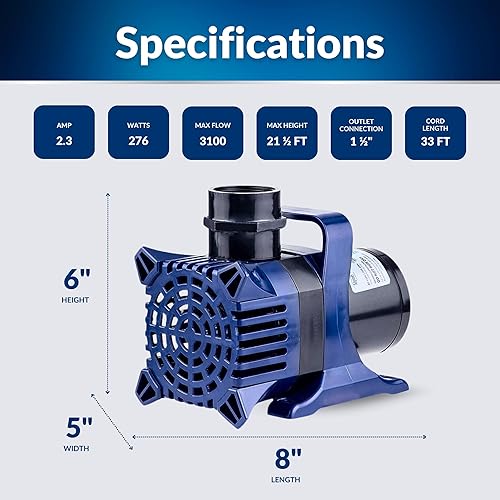 Miniatura 5 de Alpine PAL3100 3100GPH bomba Cyclone 33 pies