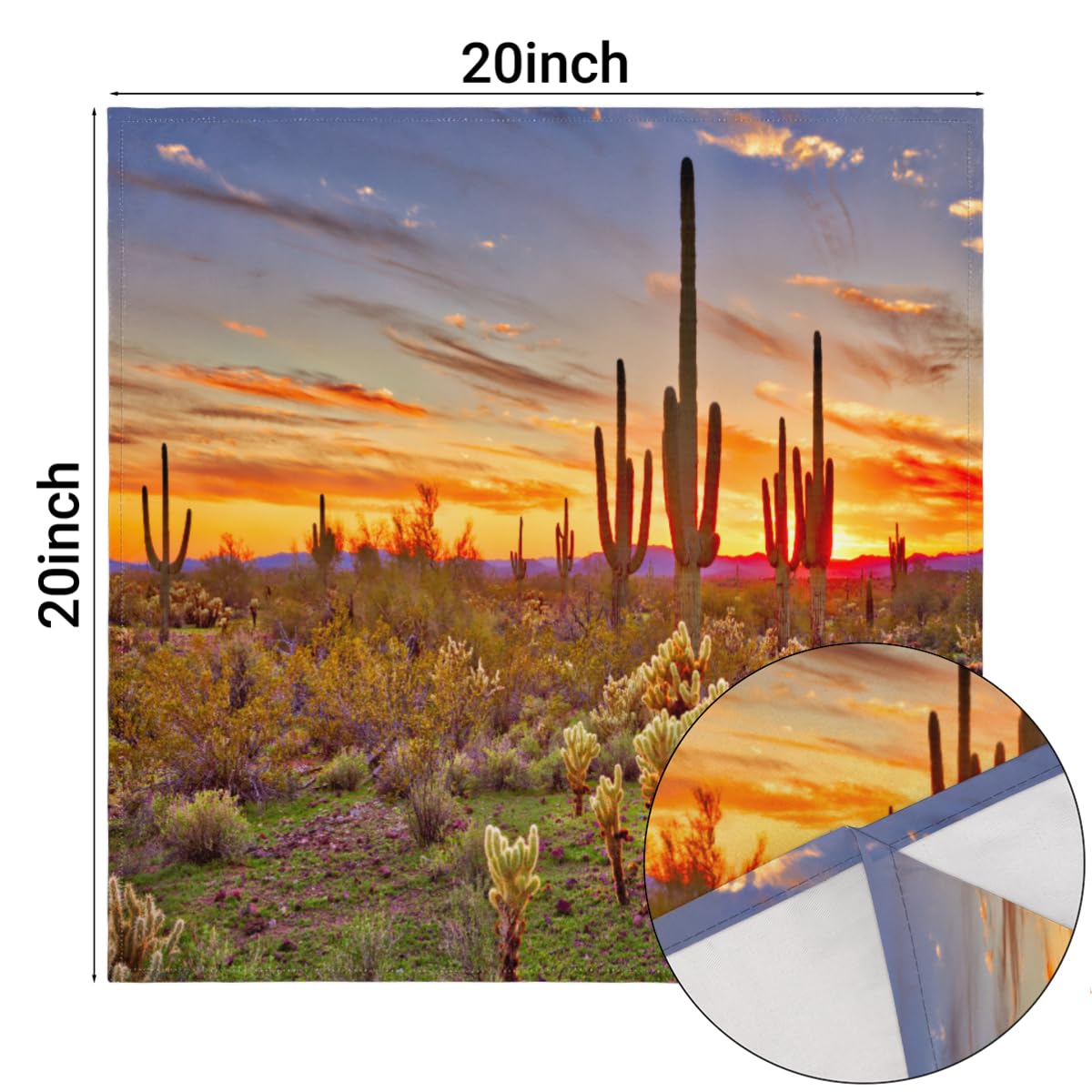 Sunset Saguaros Kaktus-Stoffservietten, 4 Stck, tropischer Kaktus,  wiederverwendbar, waschbar, Kche, Esstisch, Servietten fr Zuhause,  Abendessen, Hochzeit, Bankett, Party, 50,8 x 50,8 cm : Amazon.de: Kche,  Haushalt & Wohnen