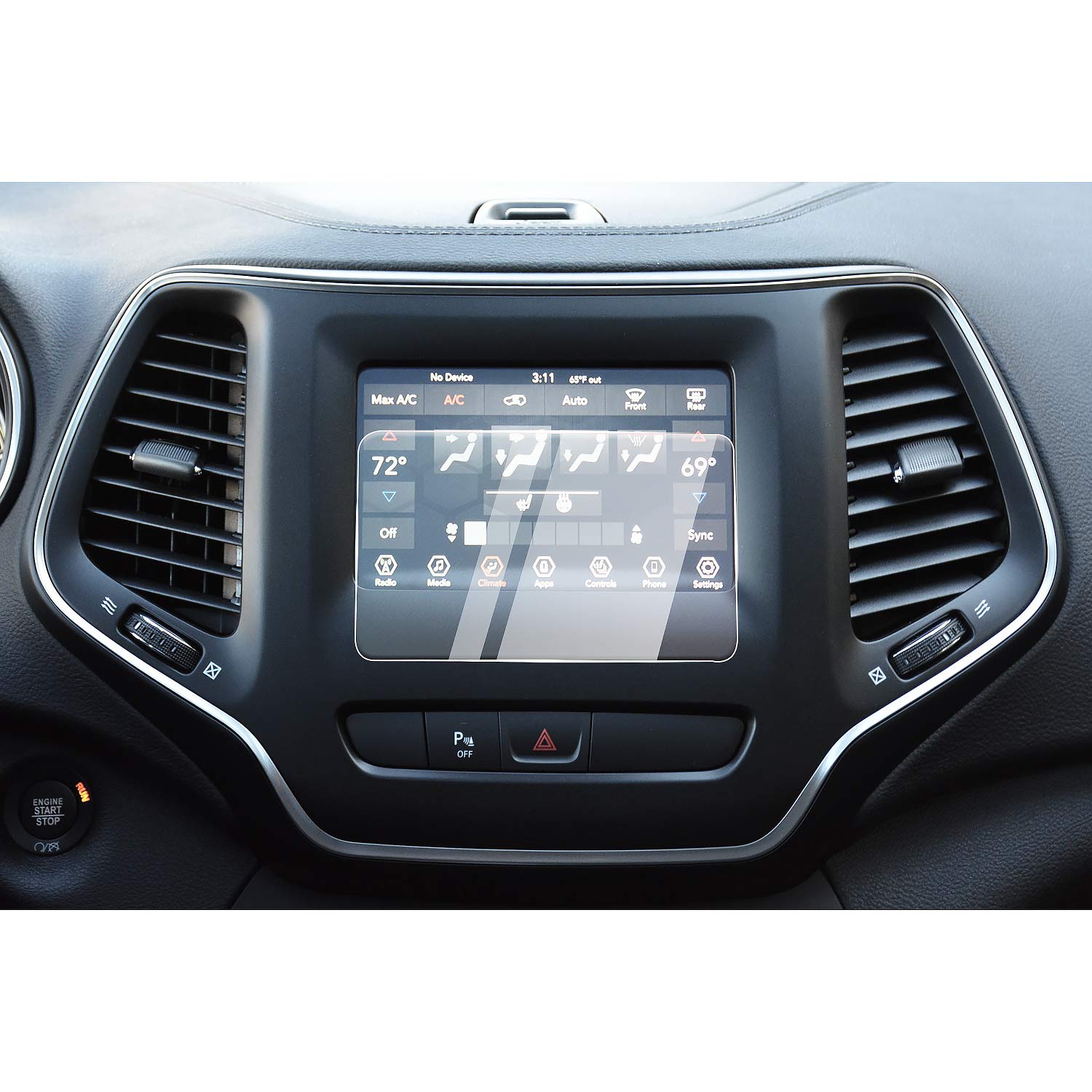 CDEFG for 2019 2020 2021 Cherokee Uconnect Navigation Screen Protector 7"