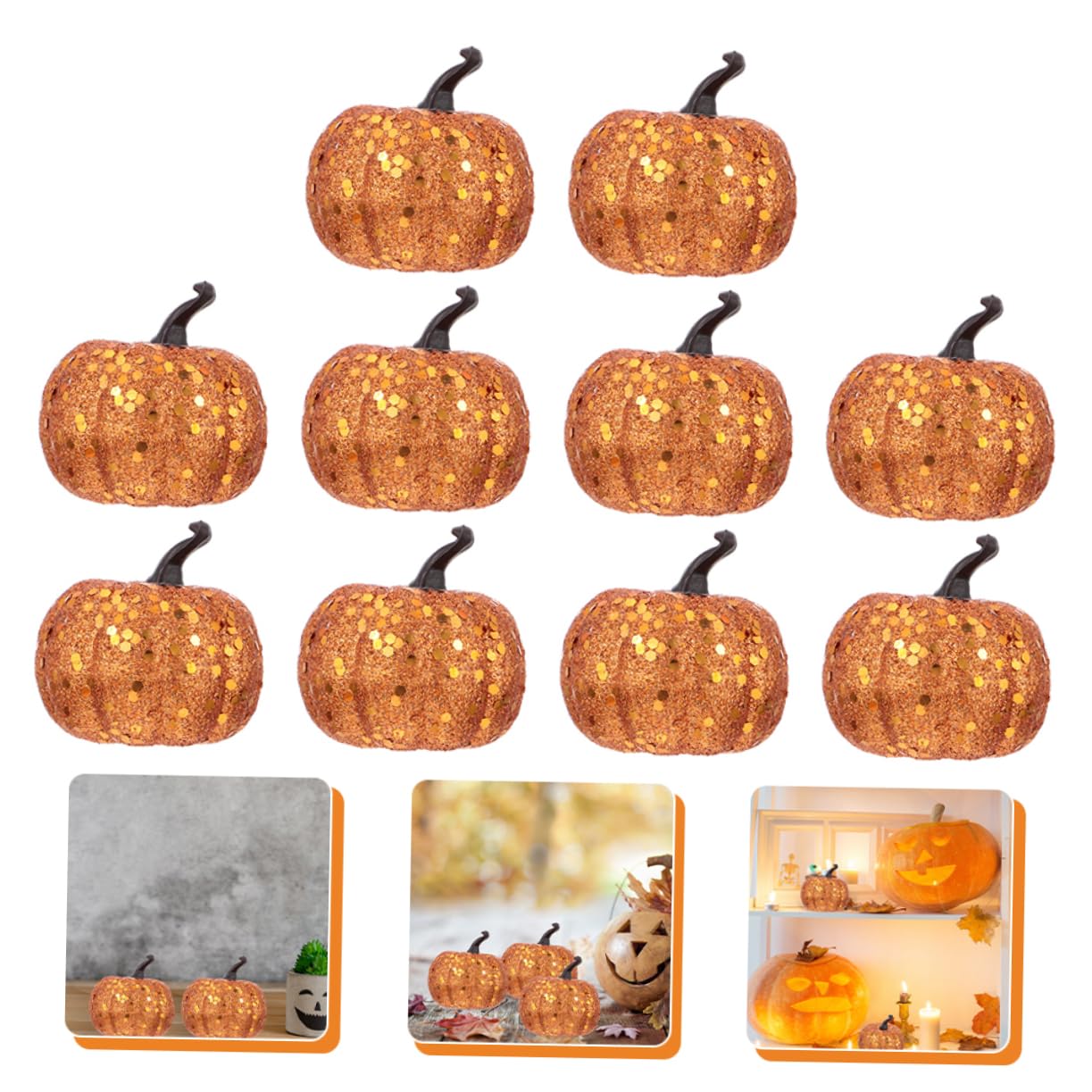 ABOOFAN 40stücke Teiliges Künstlicher Kürbis-Ornamente Für Halloween Und Erntedankfest Vielseitige Dekoration Für Tisch Körbe Und Feste