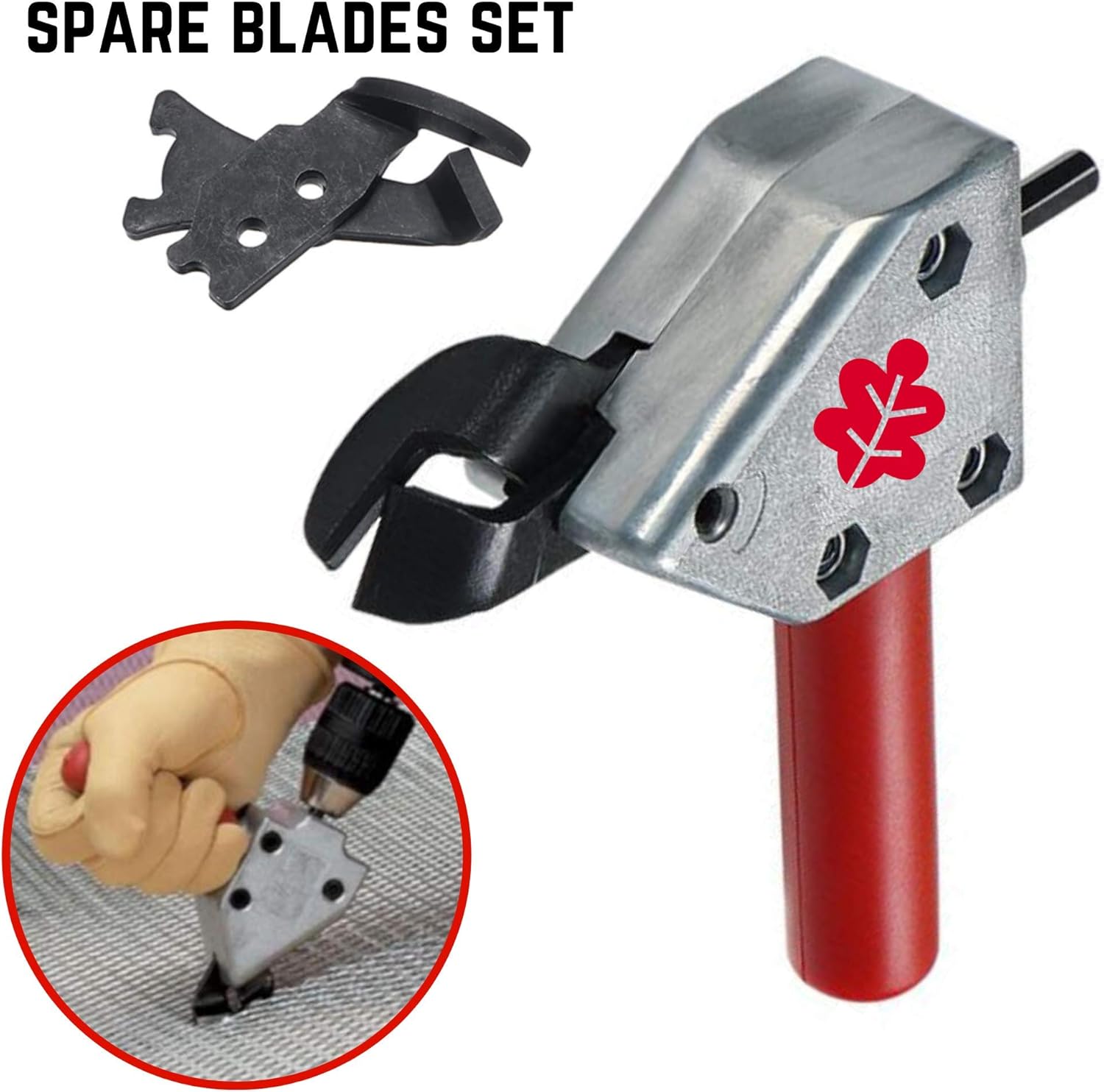 Red Oak Tools Power Shear 20 Gauge Capacity Sheet Metal Cutting Drill