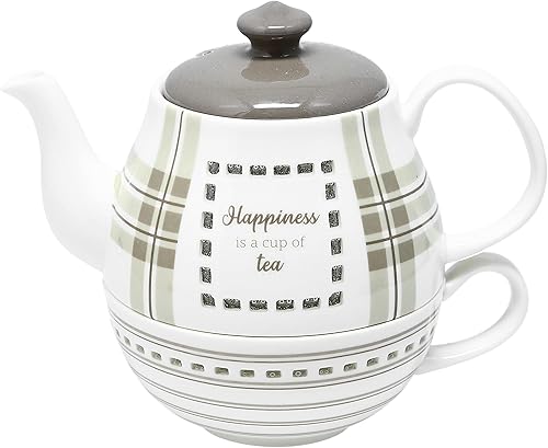 Happiness - Té para un juego (tetera de 17 onzas y taza de 8.5 onzas)