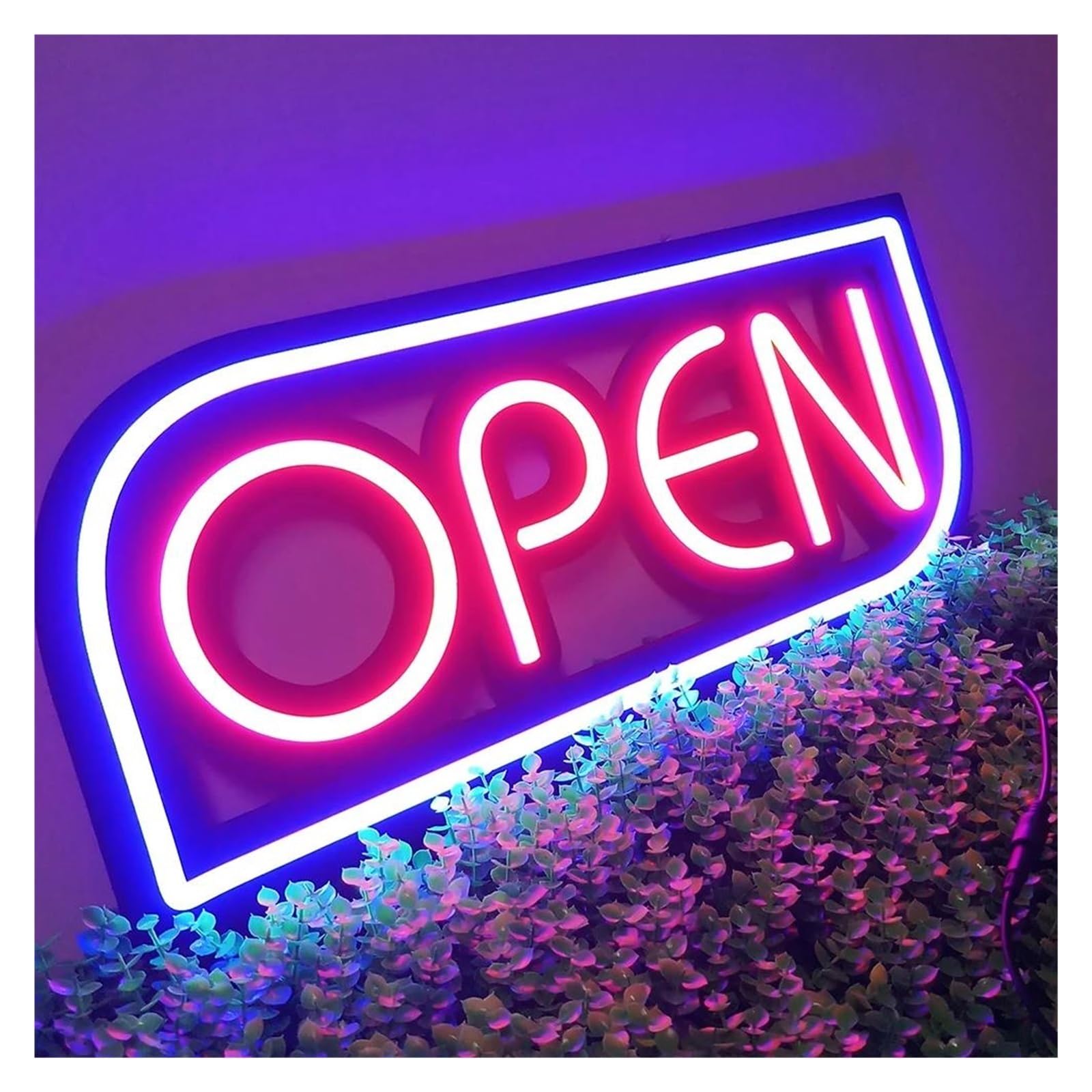Regalo creativo per insegne al neon APERTO per insegne luminose al per neon per lettere con luminosità regolabile alimentate tramite per per luci per adatte 23 cm x 53