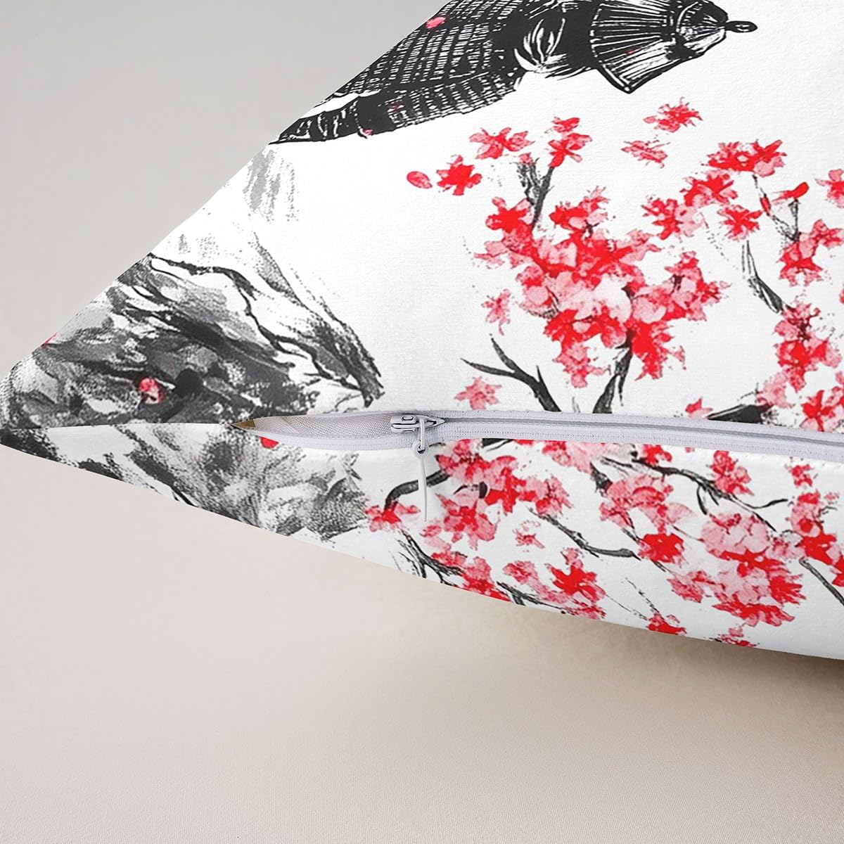 Manfei Japanese Samurai Throw Pillow Covers 18x18 Set of Manfei Japanese Samurai Throw Pillow Covers 18x18 Set of