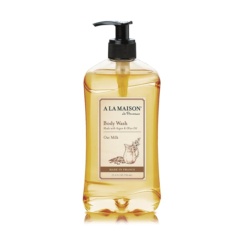 A LA MAISON Sabonete líquido corporal de leite de aveia, vegetal, sem SLS e parabenos, 750 mL