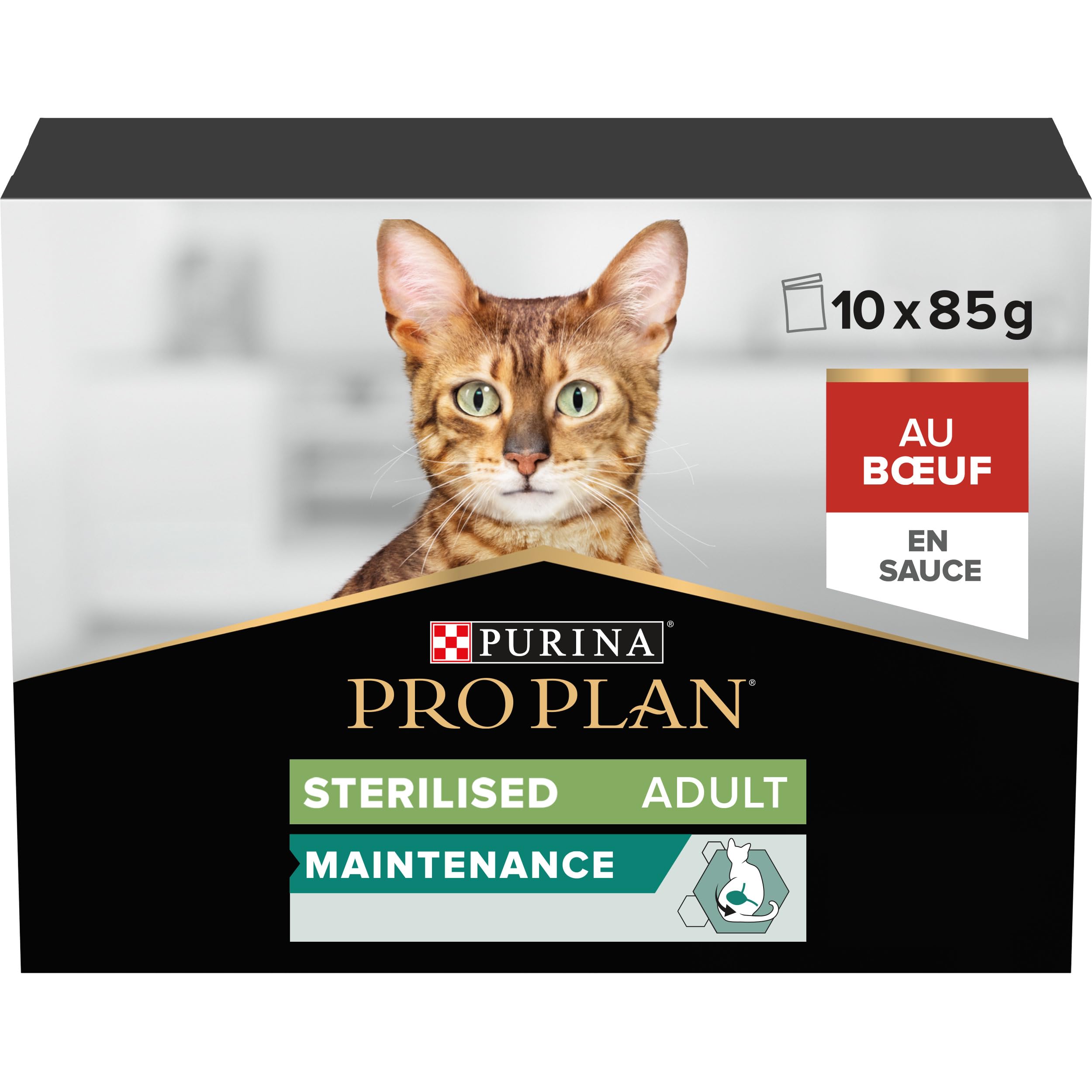 PRO PLAN Adult STERILISED MAINTENANCE Boeuf Sauce 10x85g