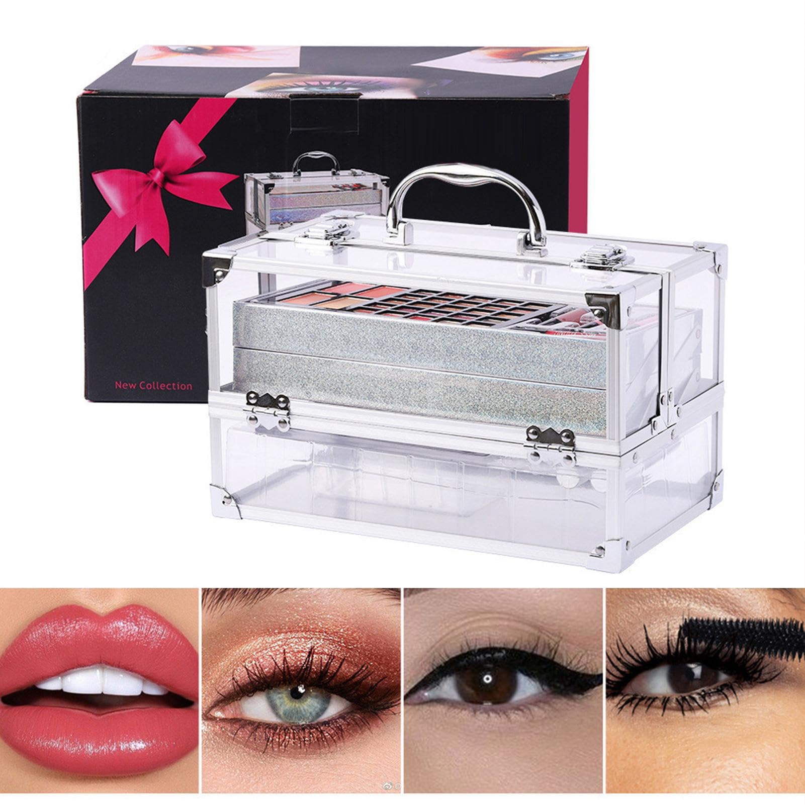 Kit di Trucco per Principianti Set di Palette di Ombretti e Mascara | Per Esperti Mascara Rossetto E Per Sopracciglia Per Donne Ragazze Adolescenti E Amanti Del Trucco