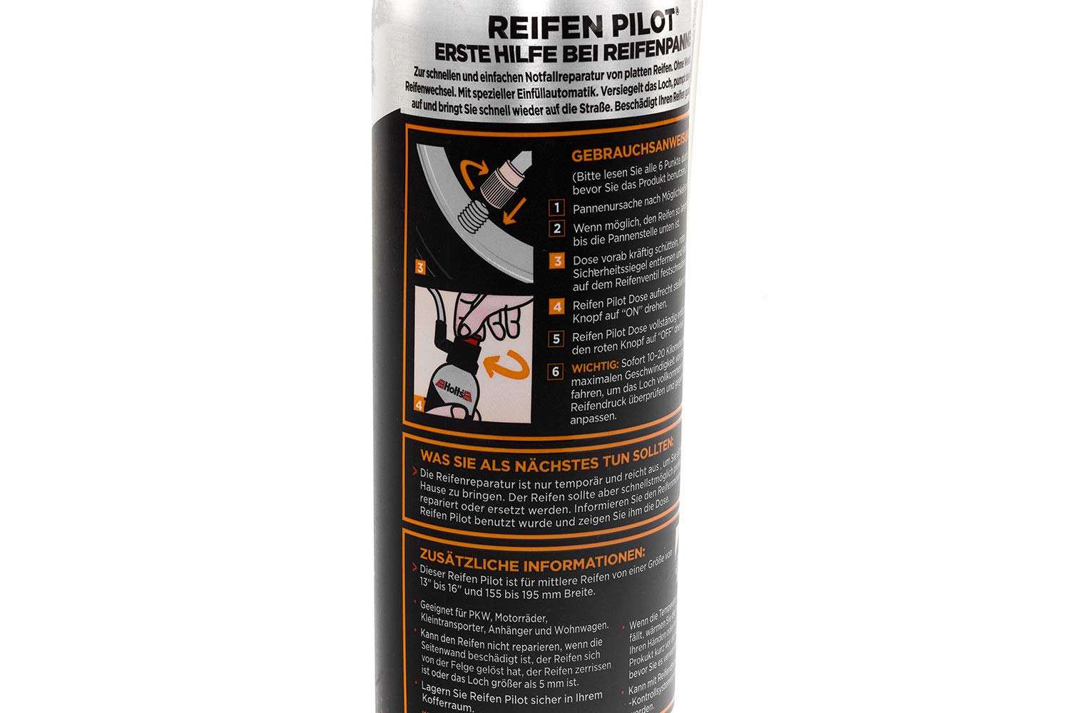 Holts Reifenpilot 1,2 Liter Reifen Reparatur Spray Reifendicht Panne Pannenhilfe