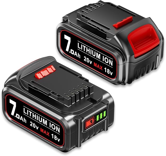 PDstation DCB200 7.0Ah 18V 2Pack Replacement for Dewalt Batteries Compatible with Dewalt Tools Battery 18V-20V DCB200 DCB181 DCB-182 DCB-184 DCB201 DCB203 [10 Battery Cells]