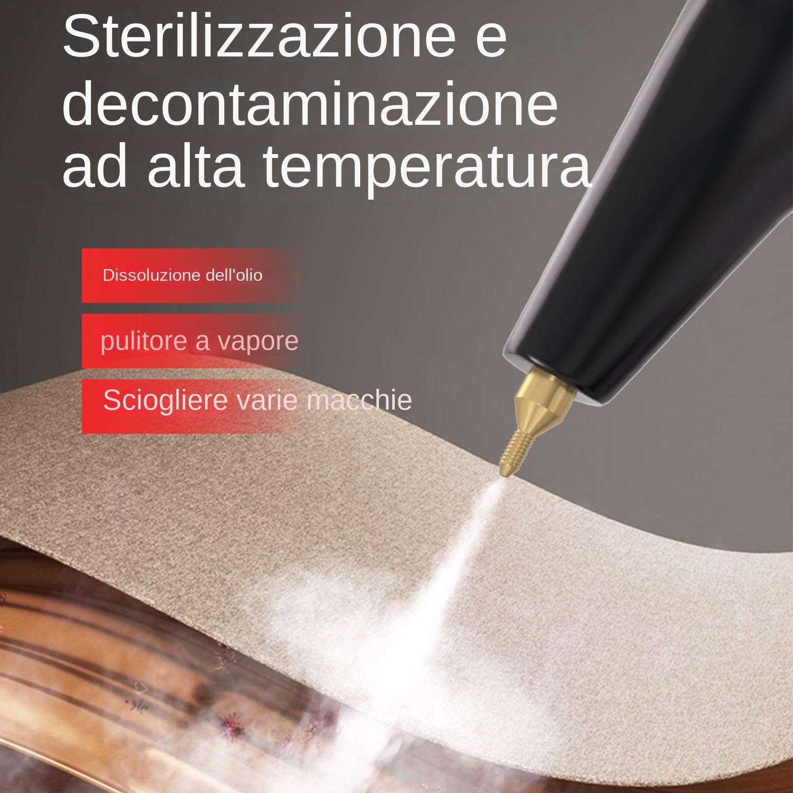 Limpiador a vapor de mano Eliminación de manchas portátil, multiusos y con | Limpiador a vapor para cocina Apto Para Sofá, Canapé, Muebles, Alfombra, Suelo De Madera, Tapicería, Azulejos