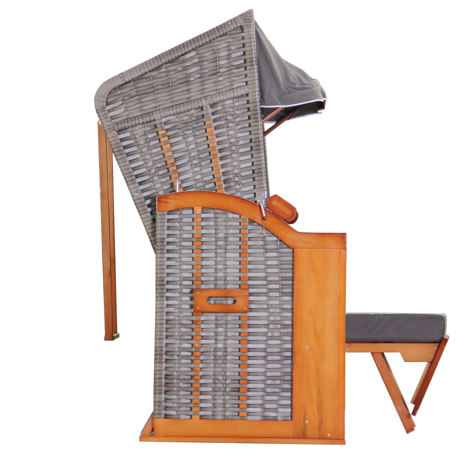 Strandkorb Hanse Ostsee 2,5 Sitzer Klassik XXL 160cm breit - Volllieger bereits montiert inkl. Strandkorbrollen ideal für Zuhause, Balkon und Terrasse