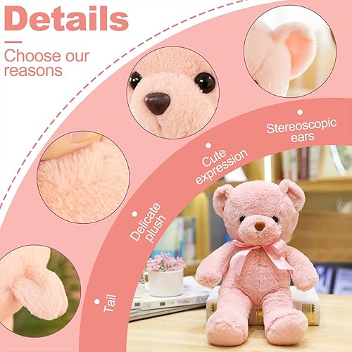 Miniatura 10 de Oso de peluche, pequeño y lindo oso de peluche, juguetes de peluche transformables con ropa y sombrero (dinosaurio verde, 10 pulgadas)