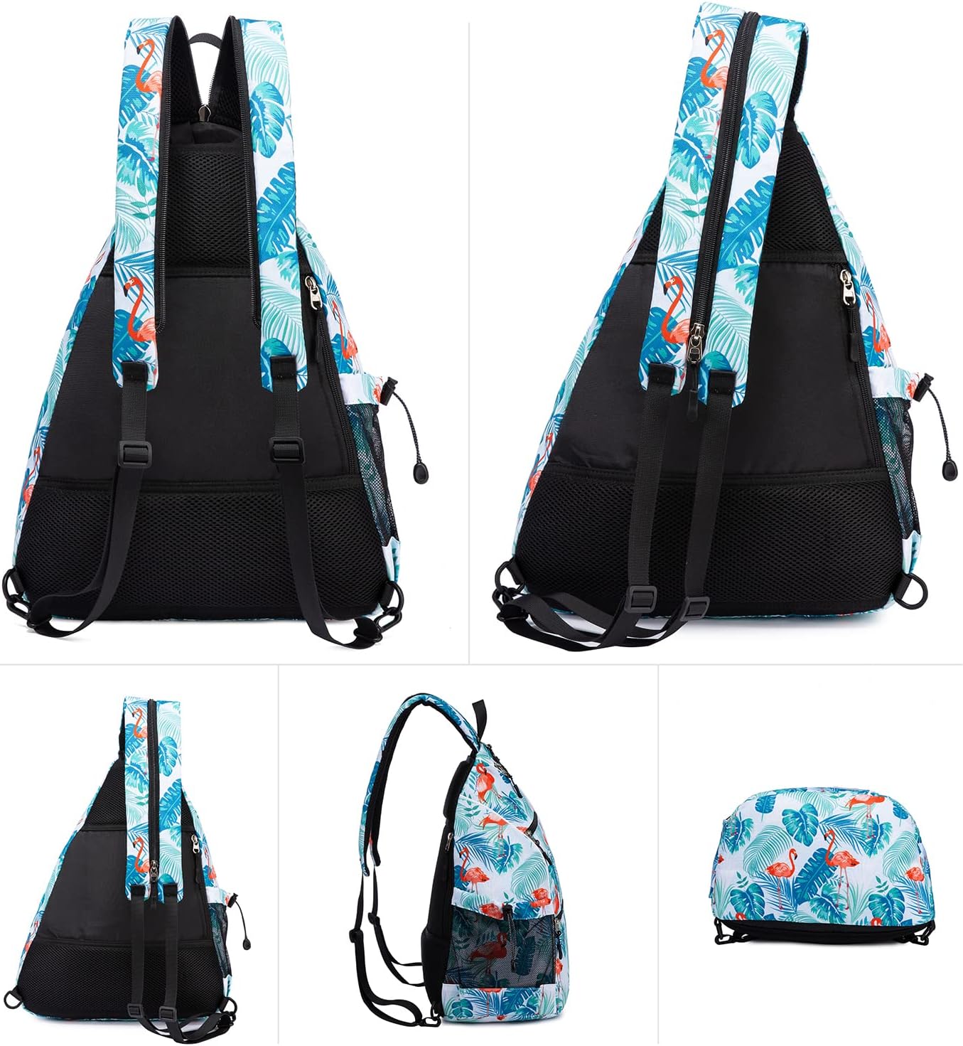 Sucipi Pickleball Bag Pickleball Backpack for Women Men Pickleball paddle Backpack Reversible Pickleball Paddle bag Pickleball Rackets Bags for Ladies Flamingo