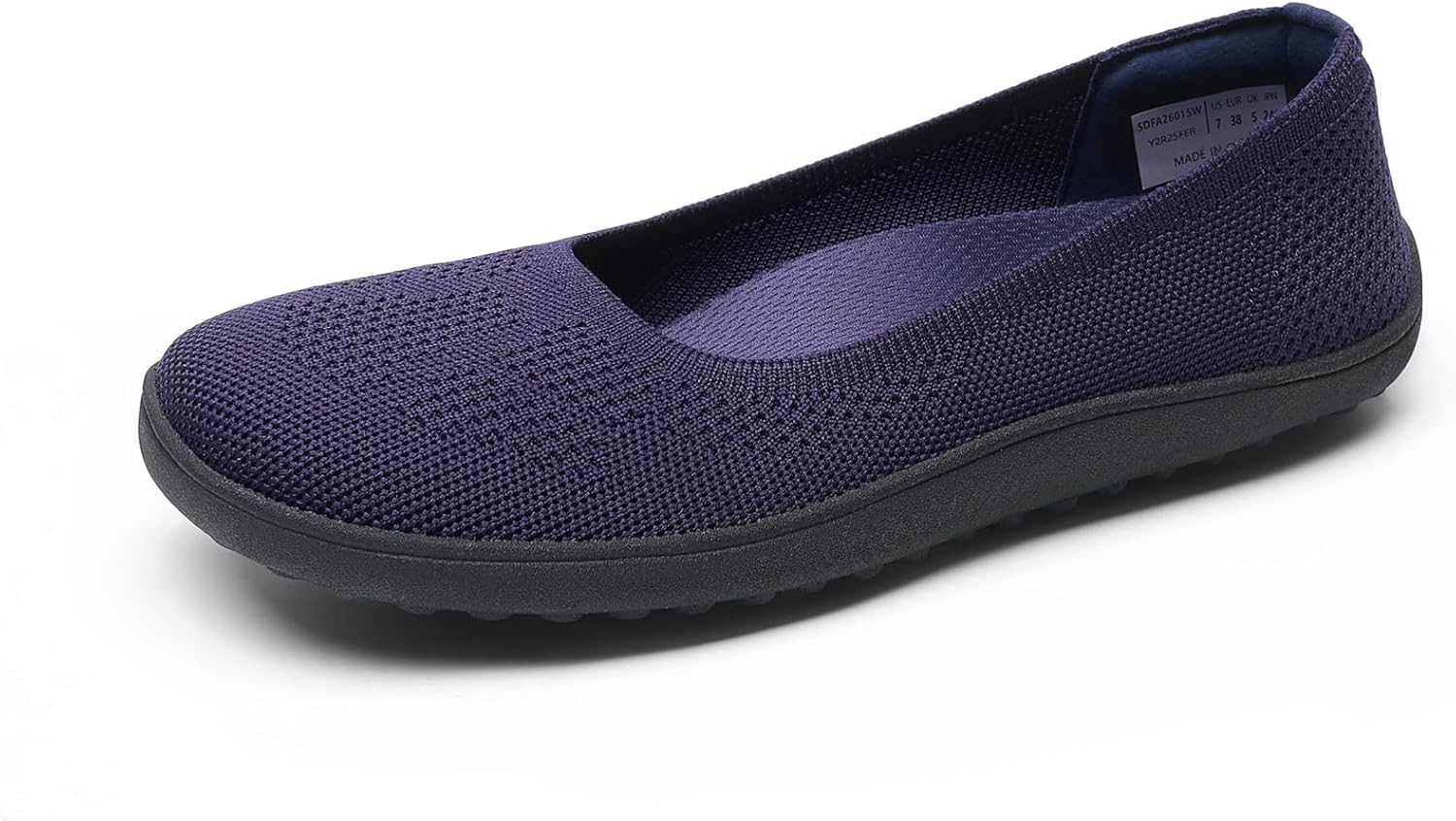 DREAM PAIRS Women's Ballet Flats Dressy Arch Support Wide Toe Box Knit Flats Comfortable Round Toe Slip On Travel Work Business Office Barefoot Shoes - Image 4