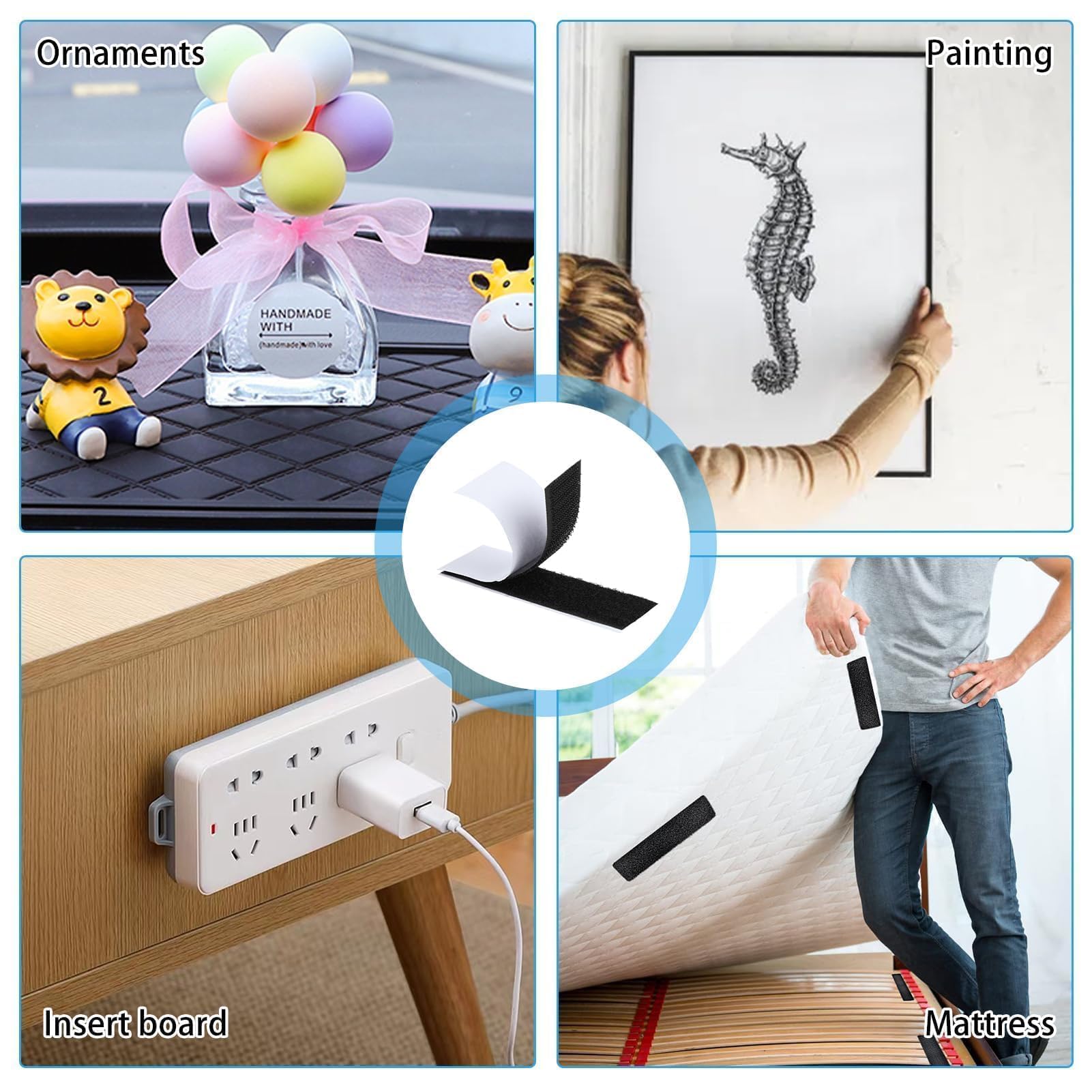 Ruban Scratch Adhésif Double Face Extra Fort - 11 Cm X 2 M - Marque Française, Garantie à Vie - Pour Moustiquaire, Tableau, Tissu, DIY